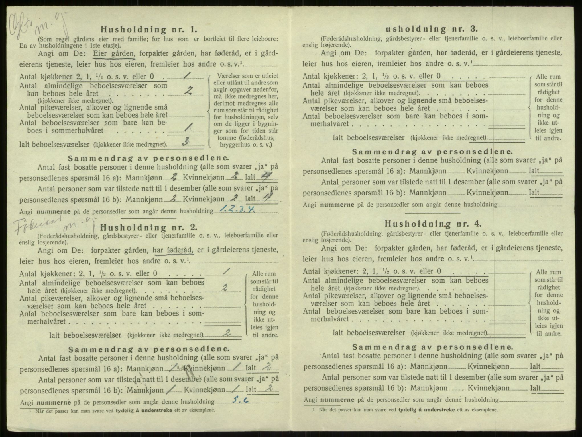 SAB, 1920 census for Haus, 1920, p. 816