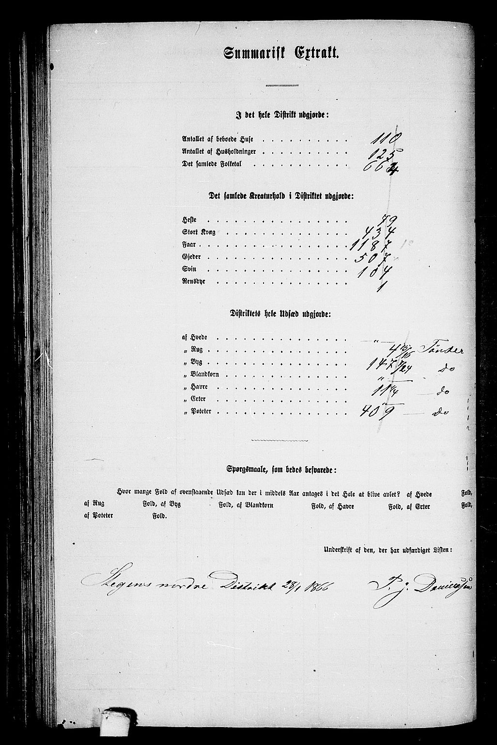 RA, 1865 census for Steigen, 1865, p. 84