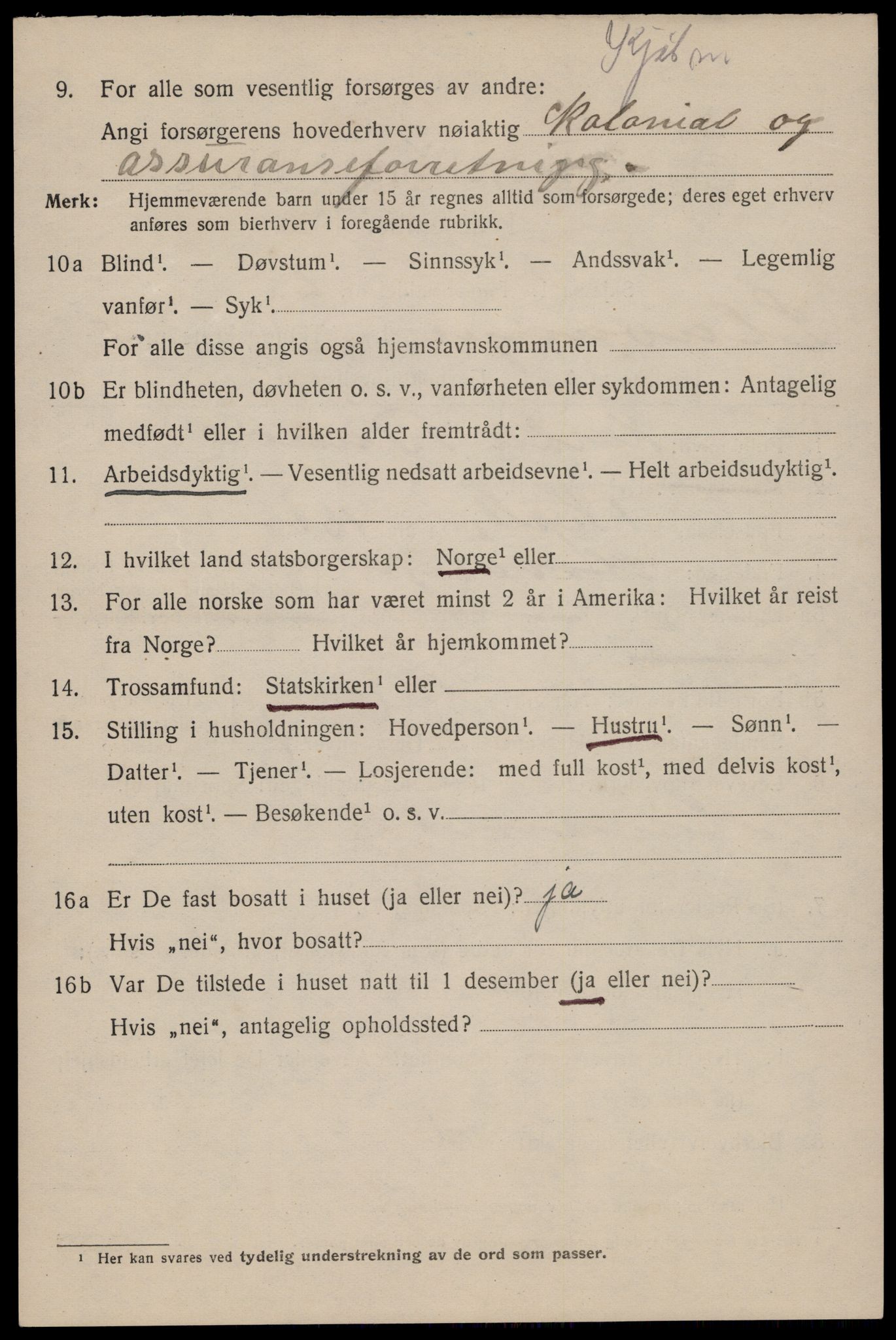 SAST, 1920 census for Stavanger, 1920, p. 94737