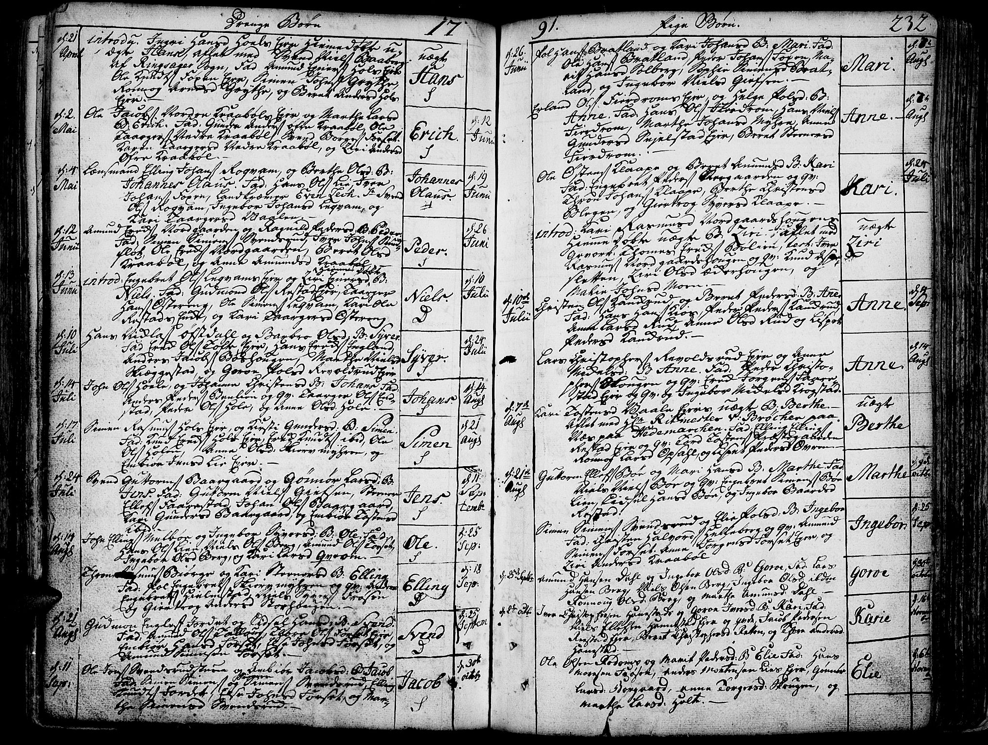 Gausdal prestekontor, AV/SAH-PREST-090/H/Ha/Haa/L0003: Parish register (official) no. 3, 1758-1809, p. 232