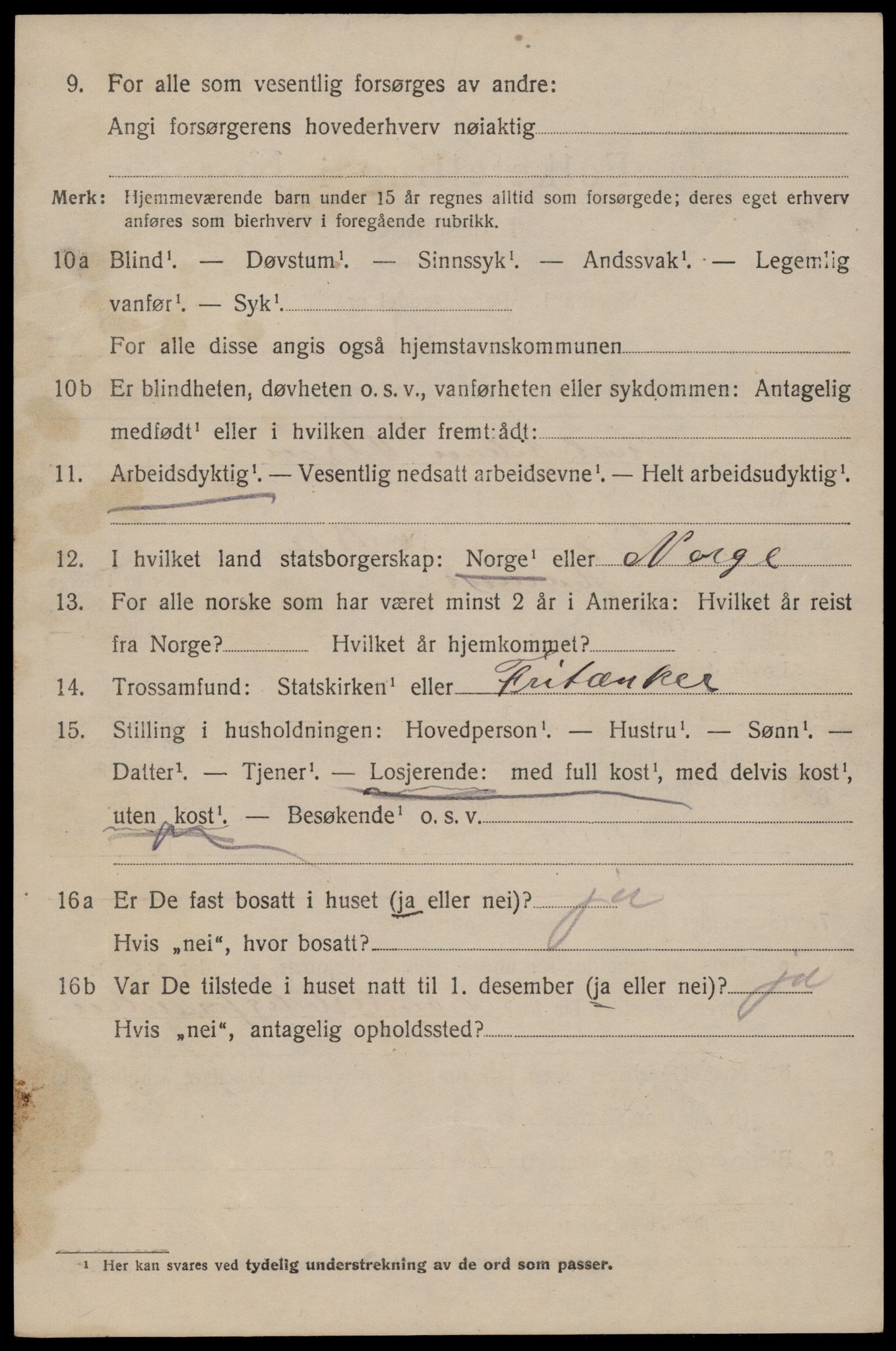 SAKO, 1920 census for Tinn, 1920, p. 22911