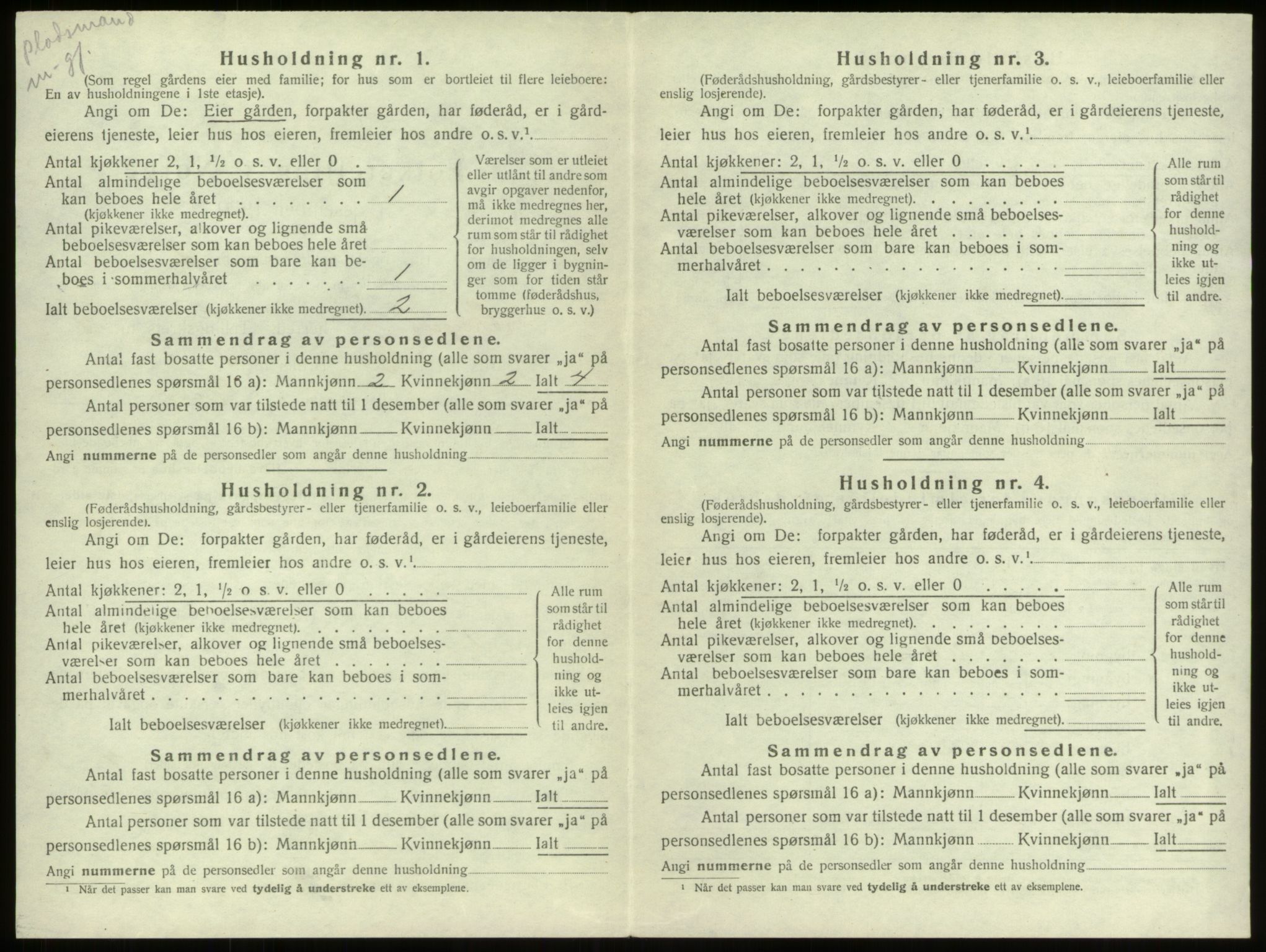 SAB, 1920 census for Stryn, 1920, p. 167