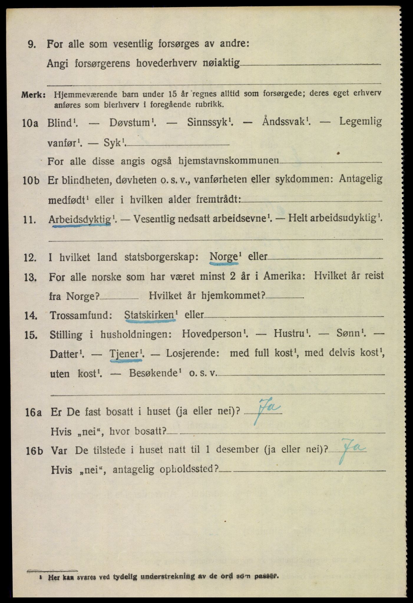 SAH, 1920 census for Elverum, 1920, p. 25173