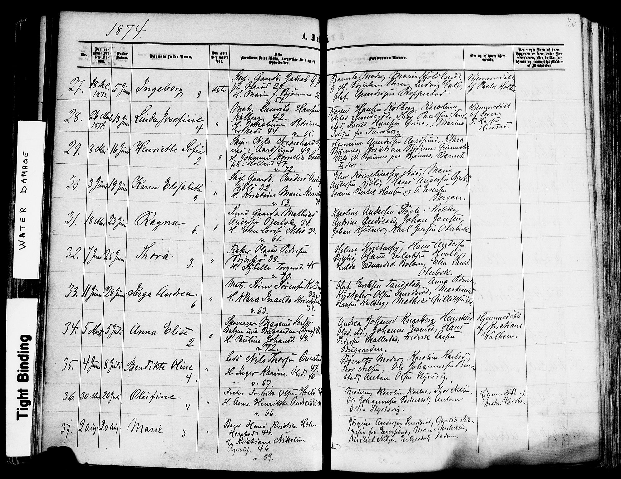 Nøtterøy kirkebøker, SAKO/A-354/F/Fa/L0007: Parish register (official) no. I 7, 1865-1877, p. 126