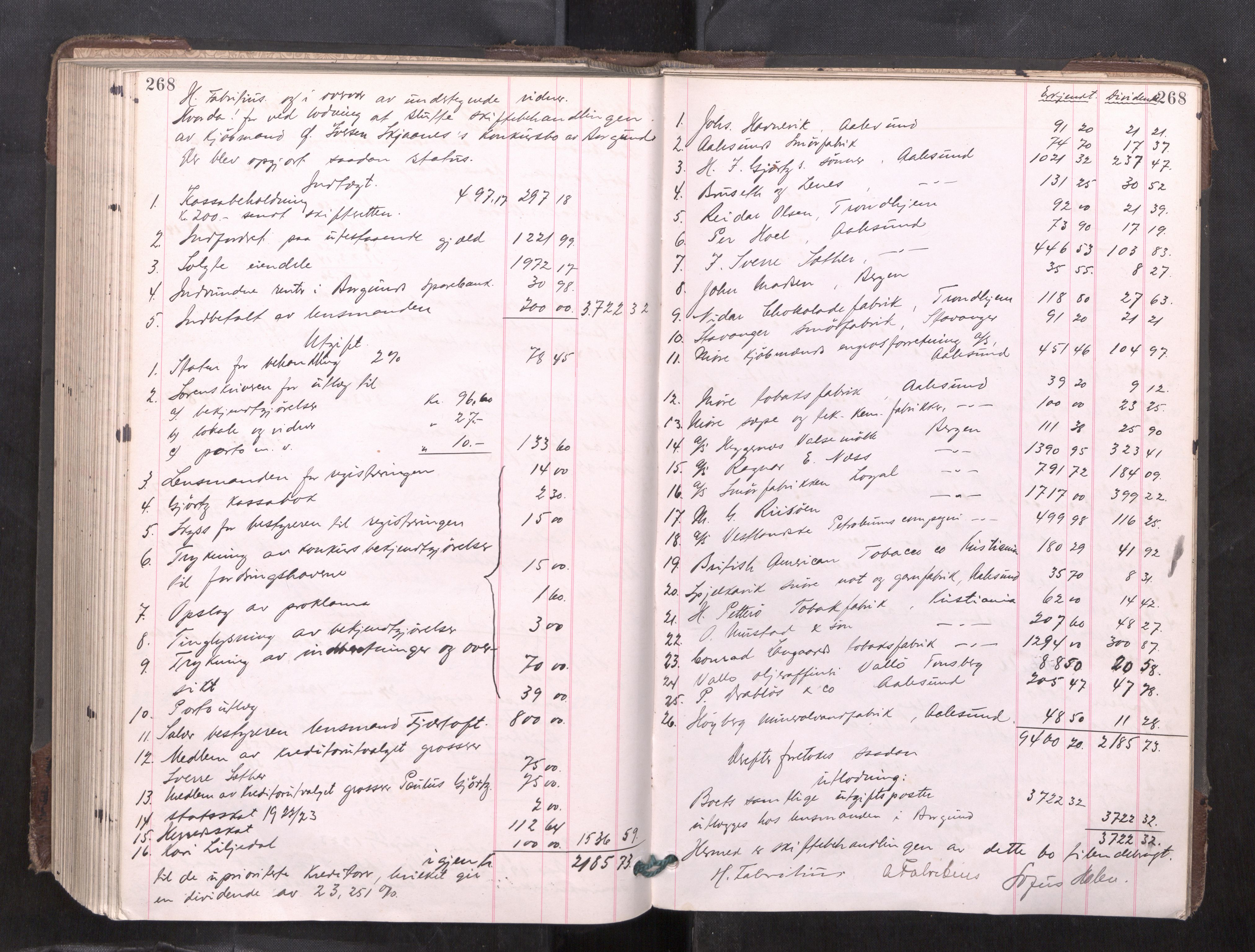Nordre Sunnmøre sorenskriveri, AV/SAT-A-0006/1/3/3A/L0026: Skiftesluttningsprotokoll 7, 1918-1923, p. 268