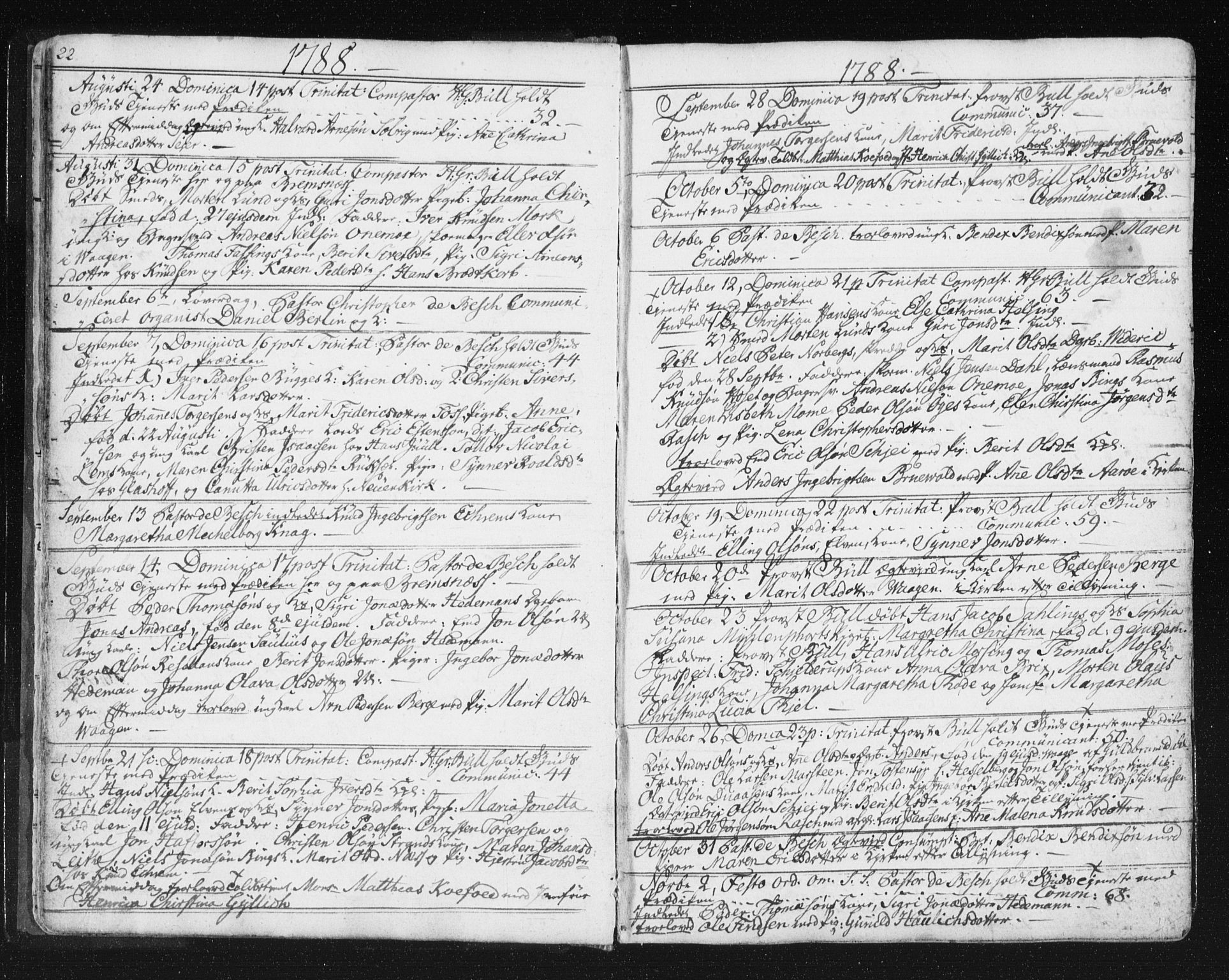 Ministerialprotokoller, klokkerbøker og fødselsregistre - Møre og Romsdal, SAT/A-1454/572/L0841: Parish register (official) no. 572A04, 1784-1819, p. 22