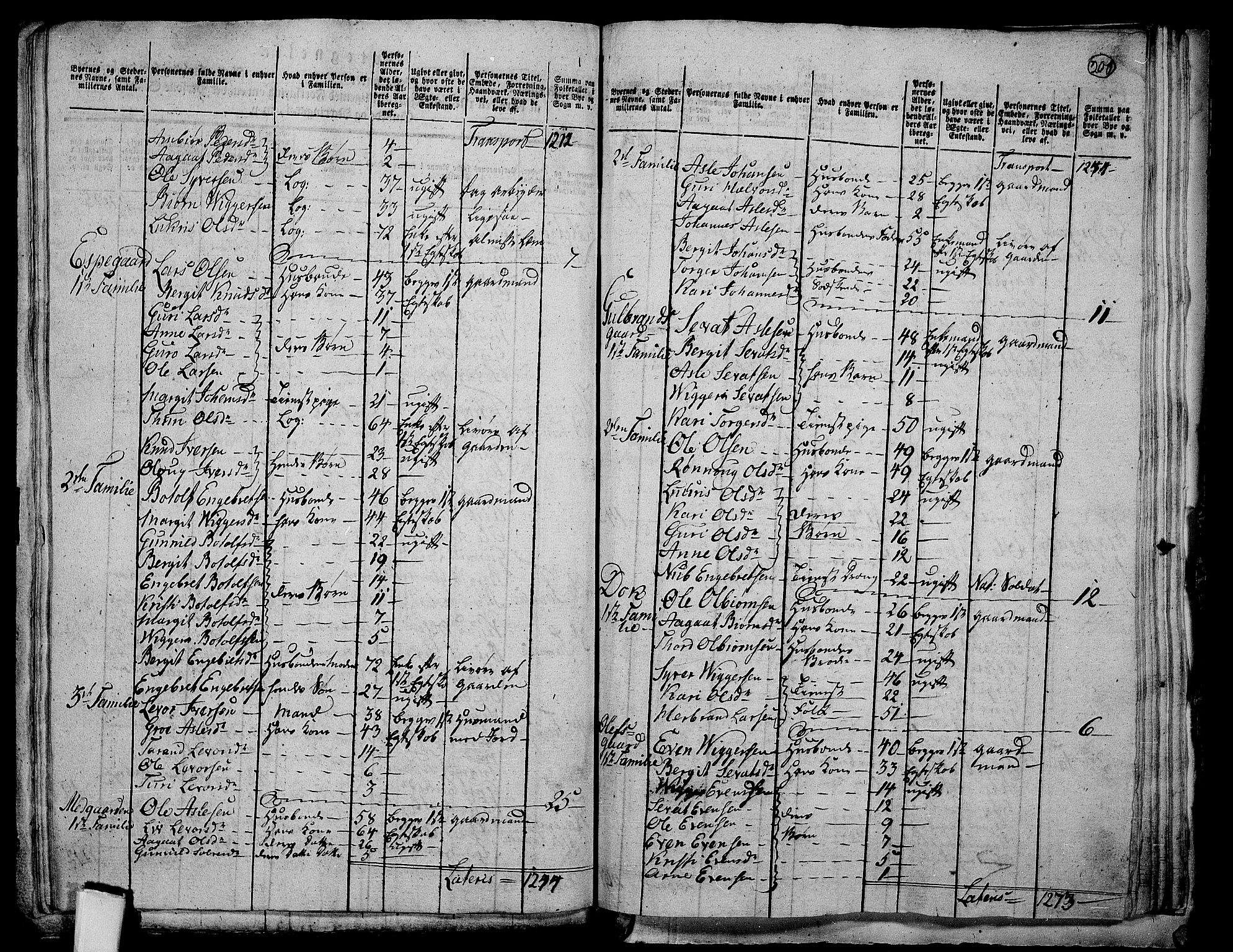 RA, 1801 census for 0619P Ål, 1801, p. 199b-200a