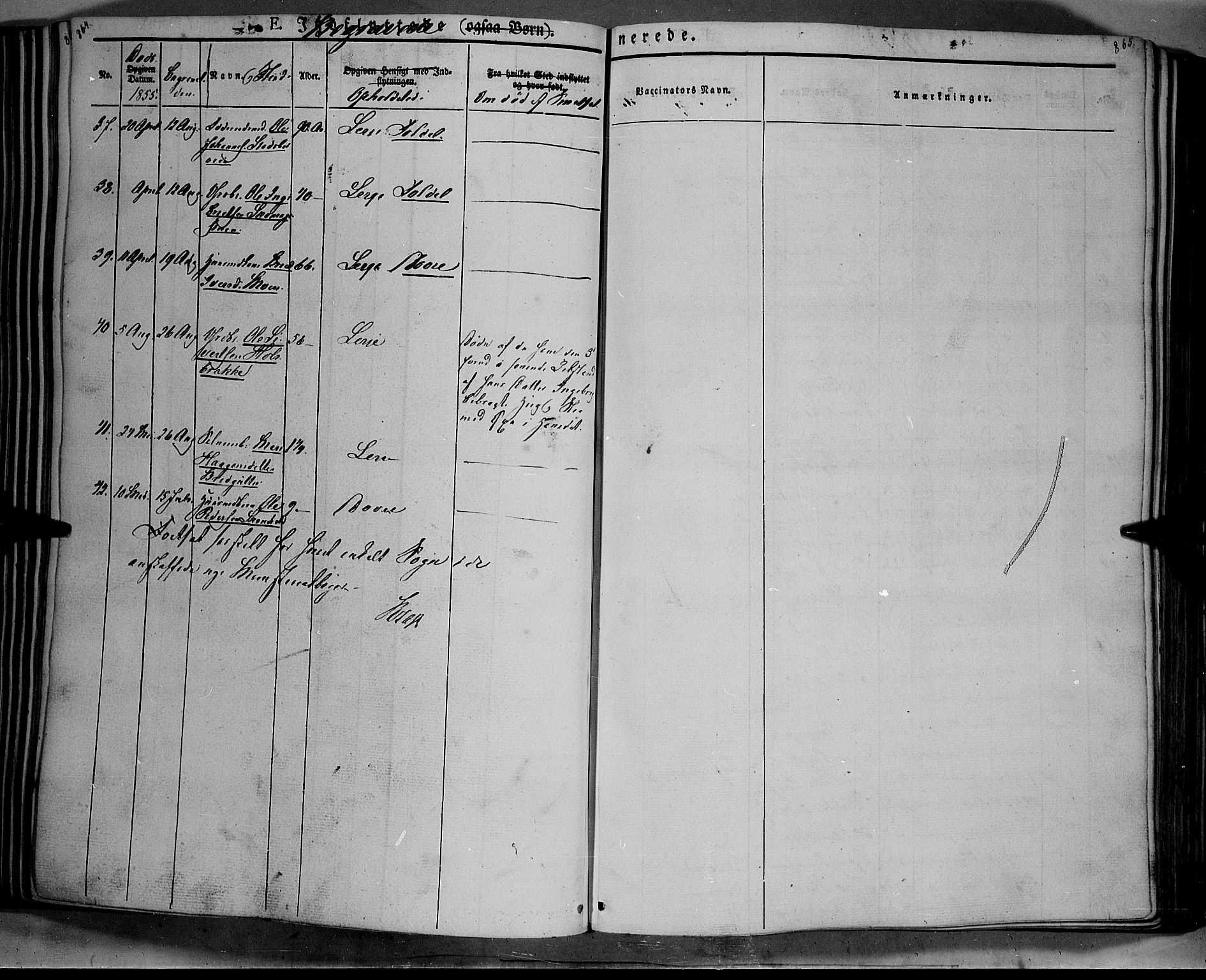 Lesja prestekontor, SAH/PREST-068/H/Ha/Haa/L0006: Parish register (official) no. 6B, 1843-1854, p. 864-865