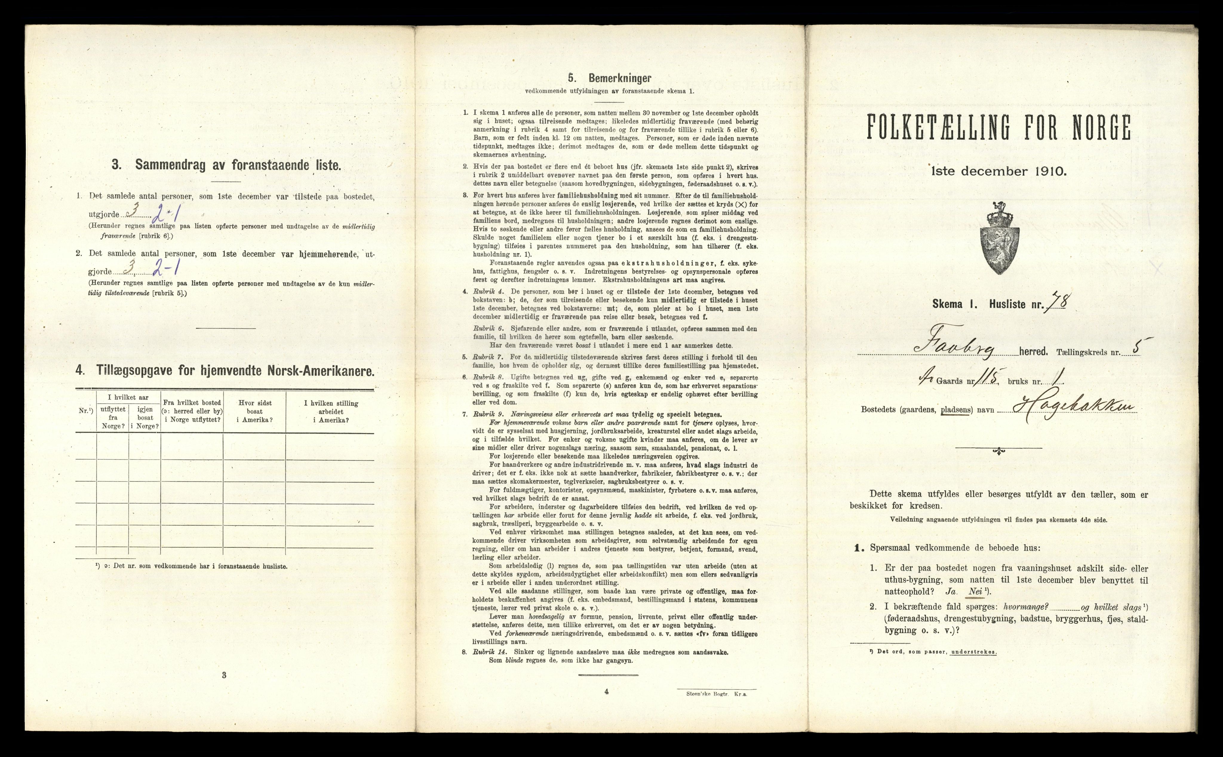 RA, 1910 census for Fåberg, 1910, p. 554