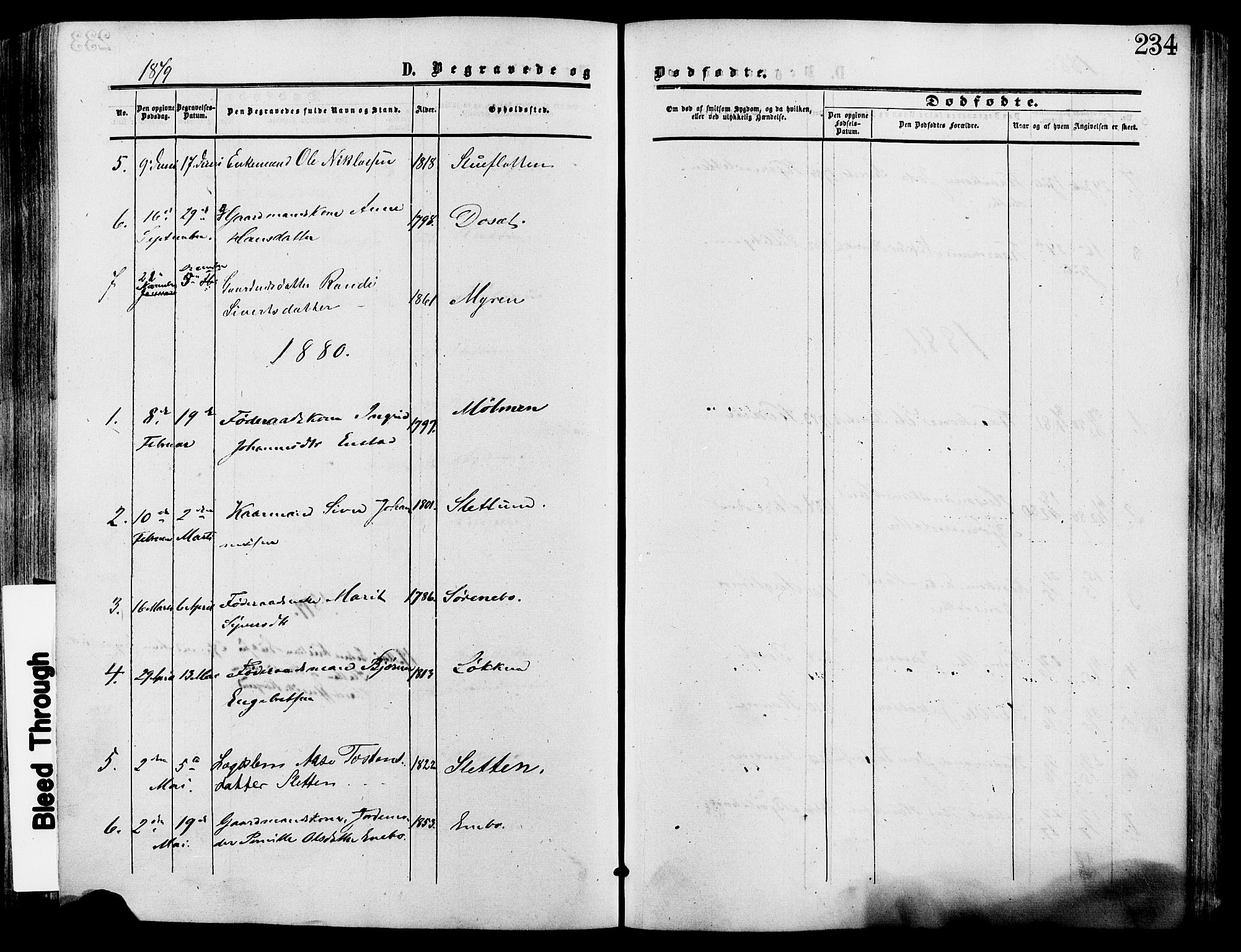 Lesja prestekontor, SAH/PREST-068/H/Ha/Haa/L0009: Parish register (official) no. 9, 1854-1889, p. 234