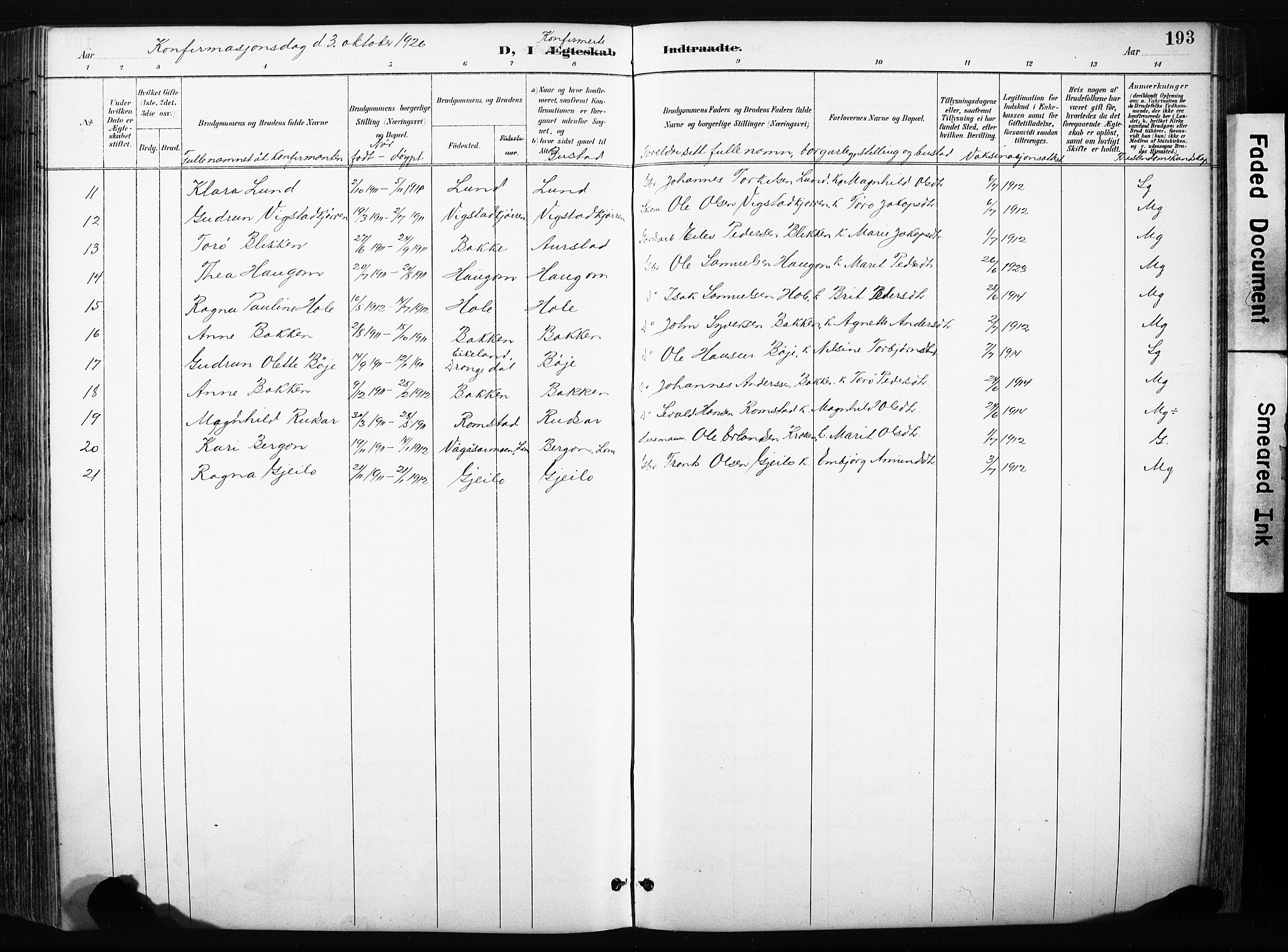 Skjåk prestekontor, SAH/PREST-072/H/Ha/Hab/L0003: Parish register (copy) no. 3, 1893-1932, p. 193