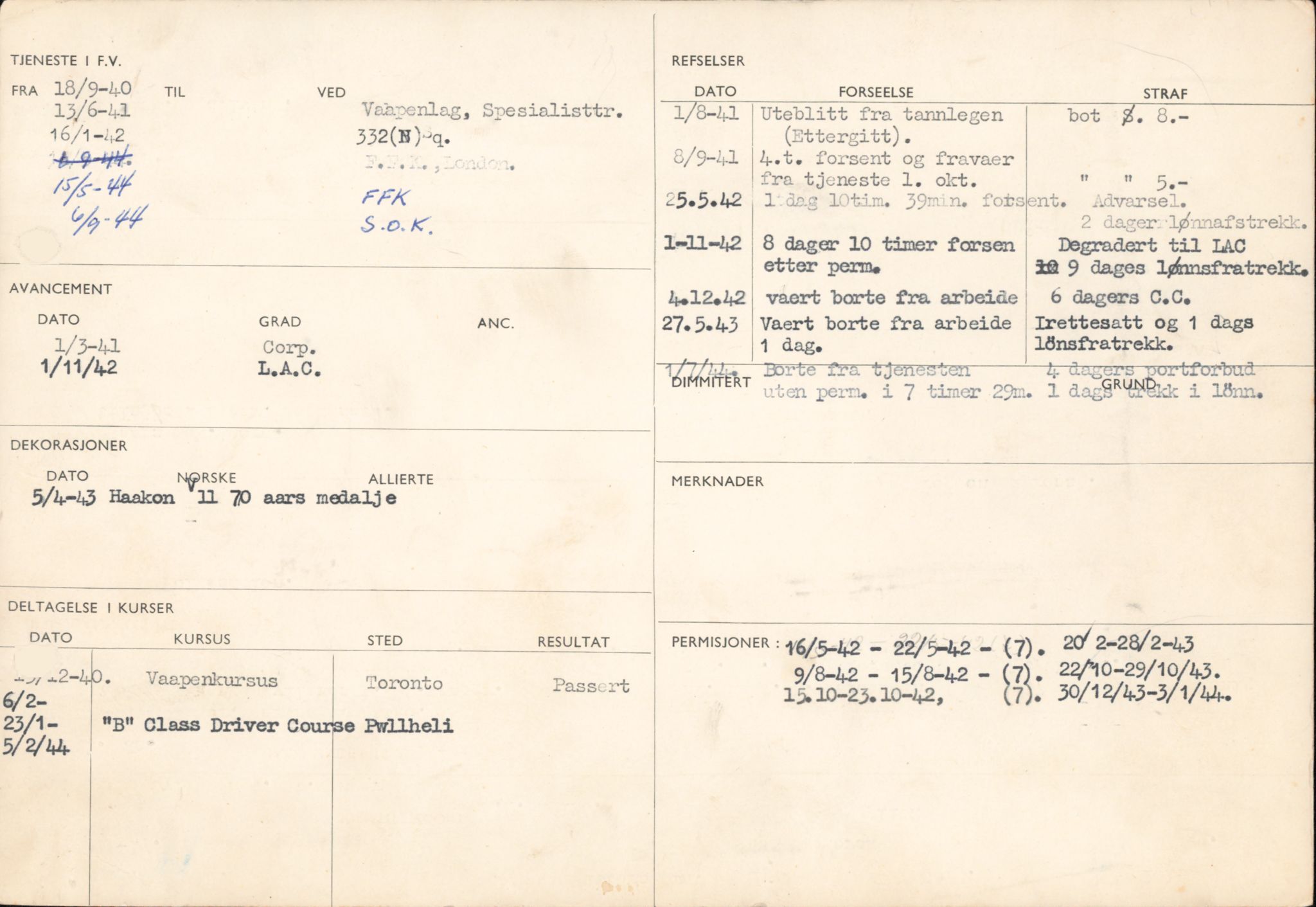 Forsvaret, Forsvarets overkommando/Luftforsvarsstaben, AV/RA-RAFA-4079/P/Pa/L0052: Personellpapirer, 1917, p. 534