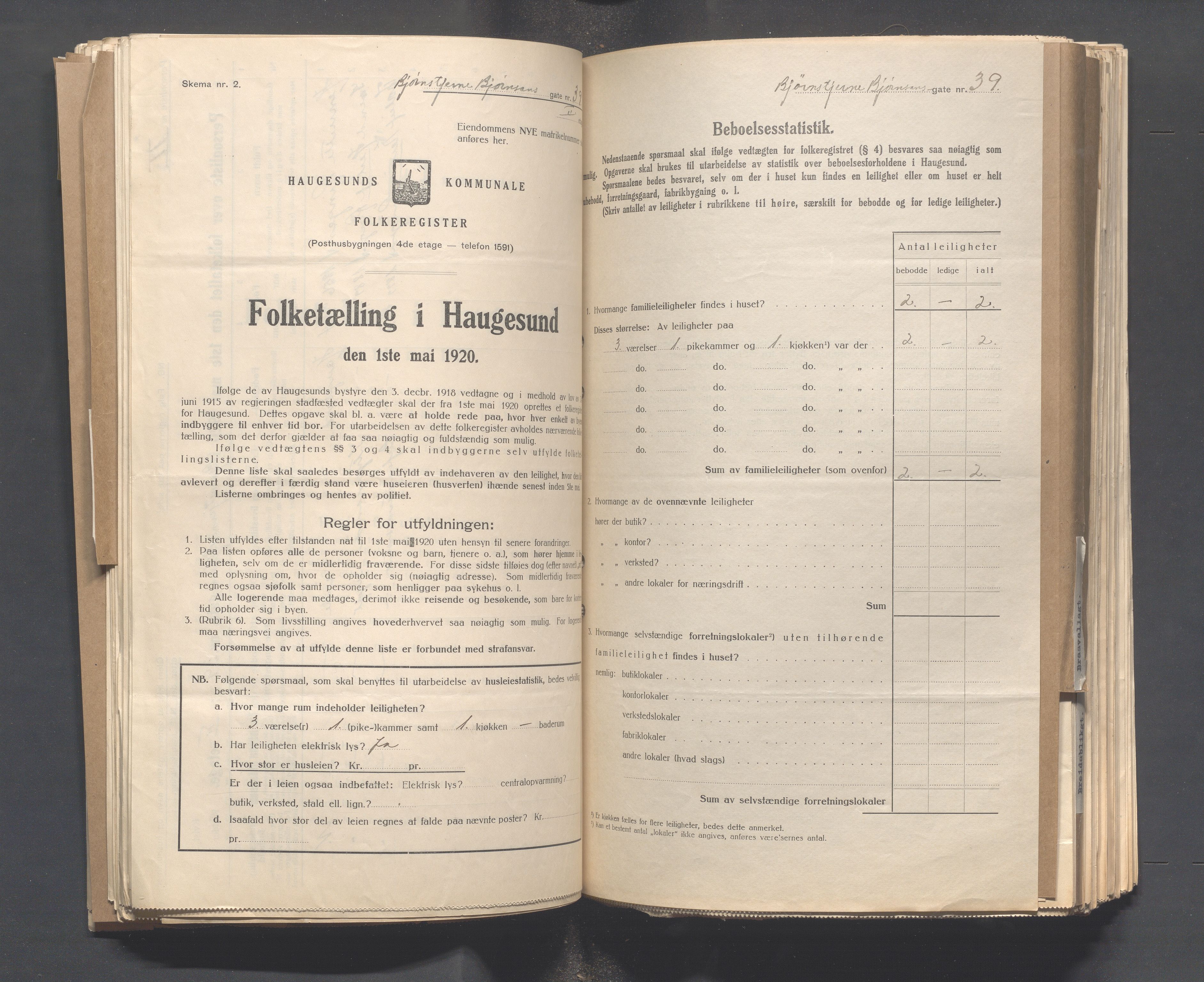 IKAR, Local census 1.5.1920 for Haugesund, 1920, p. 178