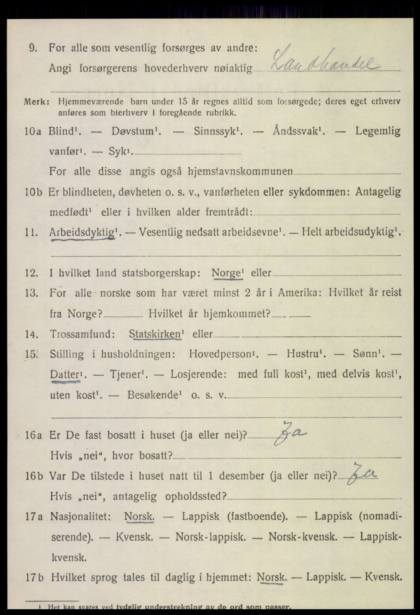 SAT, 1920 census for Vikna, 1920, p. 1780