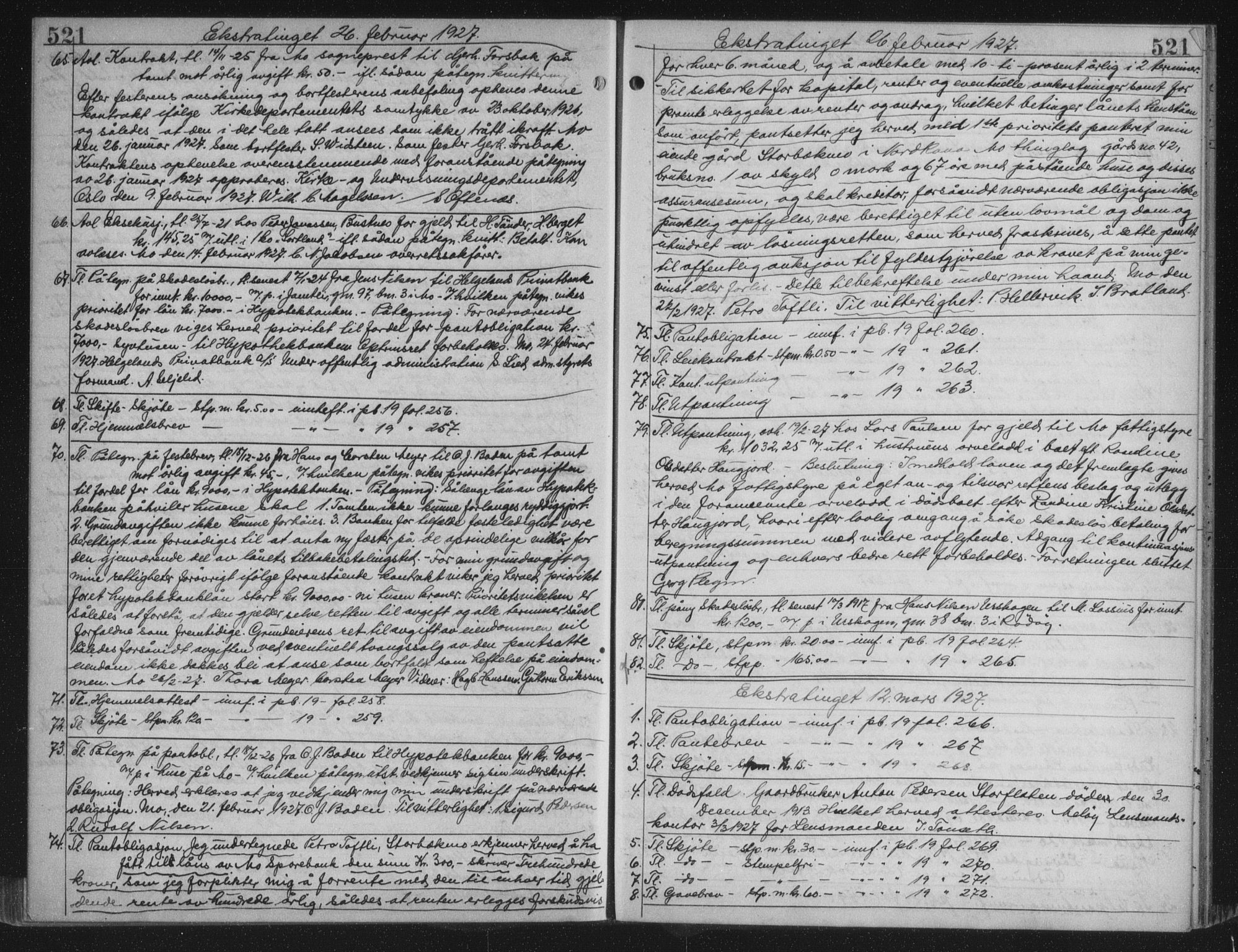 Rana sorenskriveri , AV/SAT-A-1108/1/2/2C/L0018: Mortgage book no. 18, 1923-1928, p. 521, Deed date: 12.03.1927