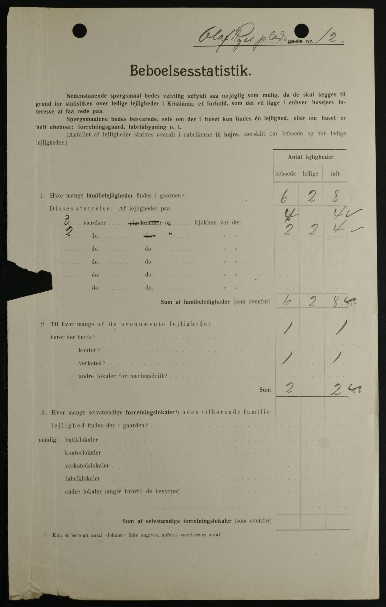 OBA, Municipal Census 1908 for Kristiania, 1908, p. 67588