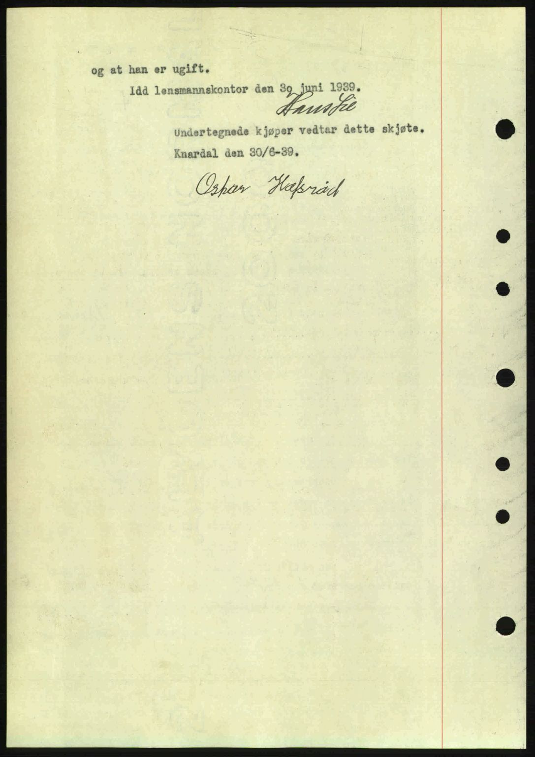 Idd og Marker sorenskriveri, AV/SAO-A-10283/G/Gb/Gbb/L0003: Mortgage book no. A3, 1938-1939, Diary no: : 1065/1939