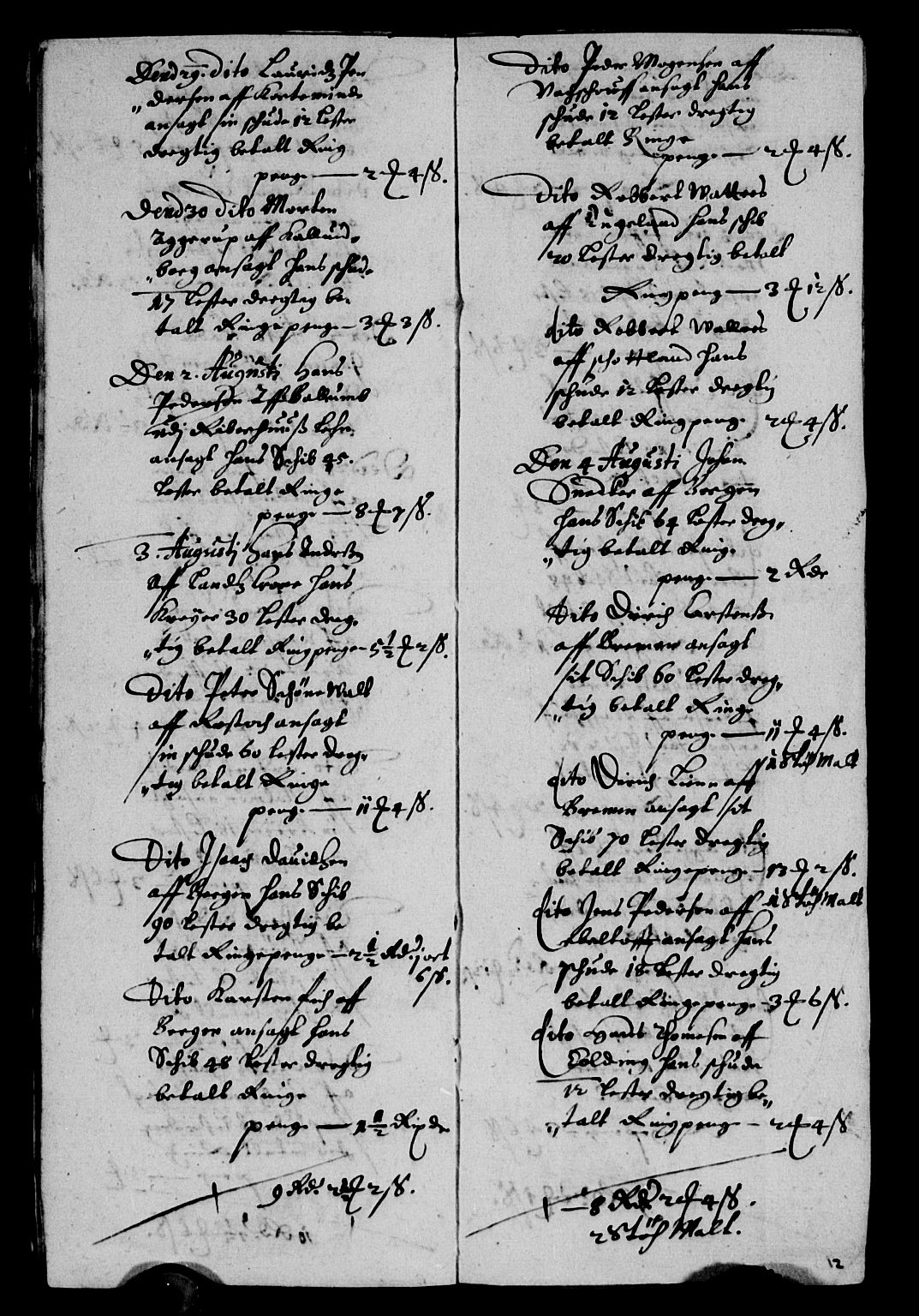 Rentekammeret inntil 1814, Reviderte regnskaper, Lensregnskaper, AV/RA-EA-5023/R/Rb/Rbt/L0093: Bergenhus len, 1642-1643