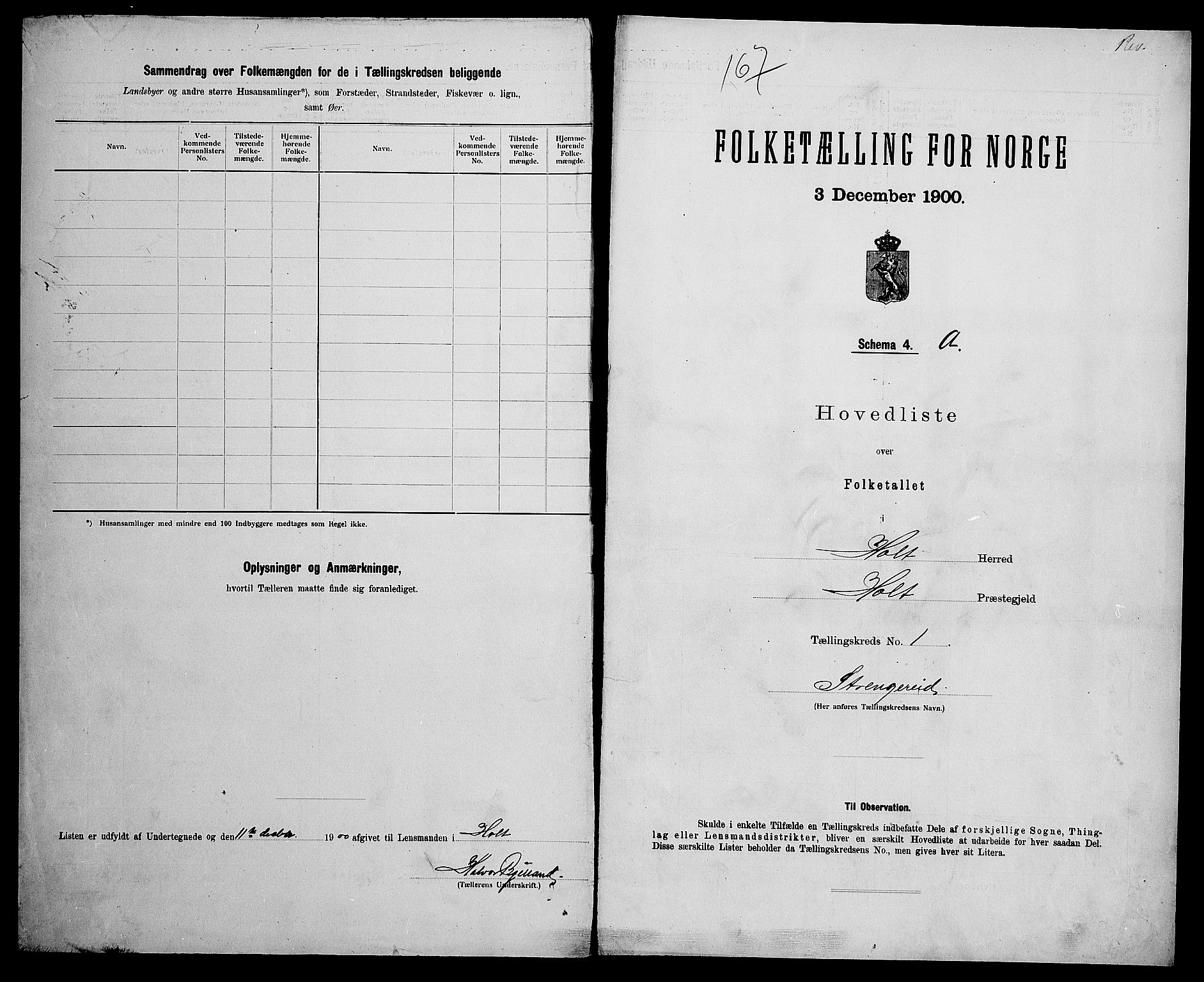 SAK, 1900 census for Holt, 1900, p. 20