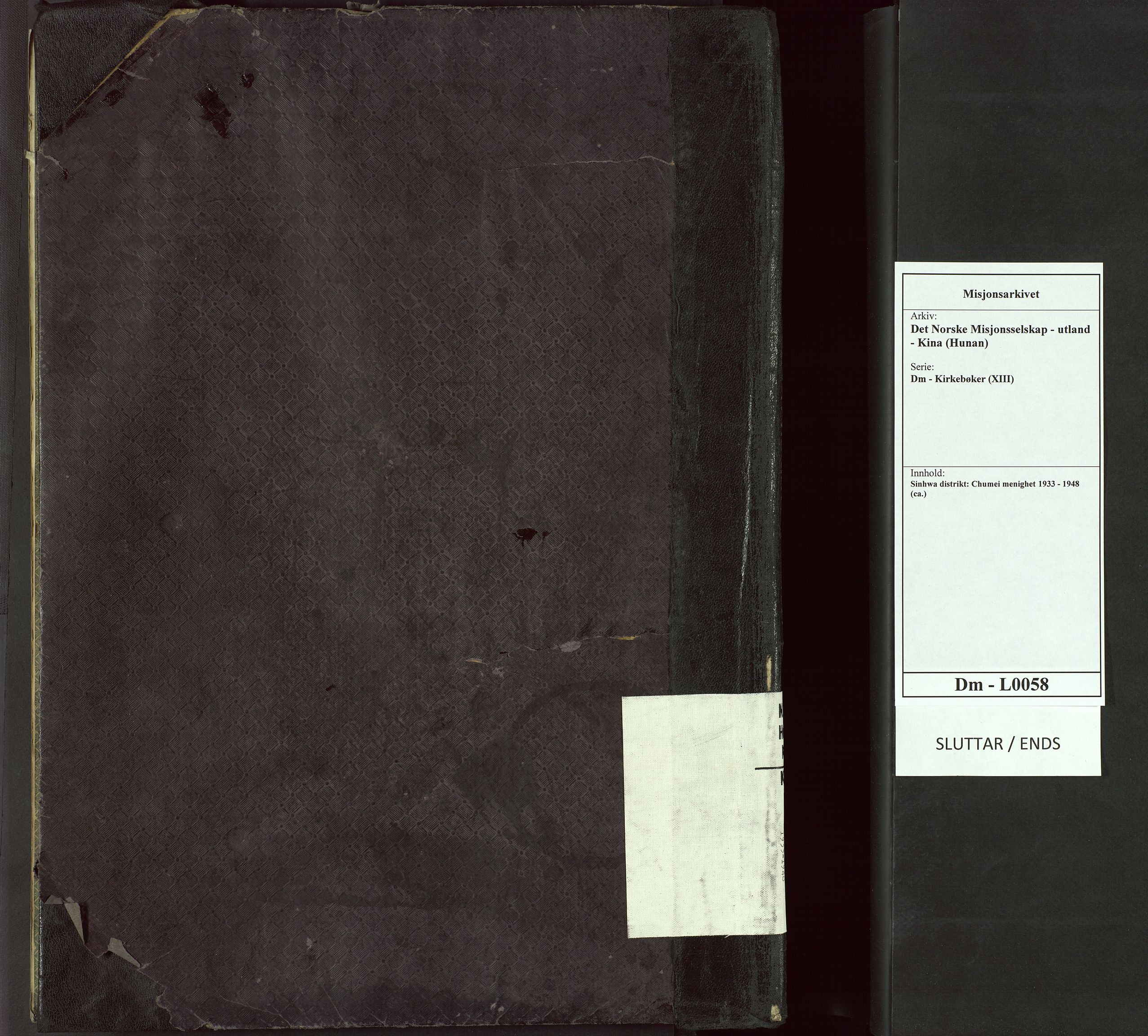 Det Norske Misjonsselskap - utland - Kina (Hunan), VID/MA-A-1065/Dm/L0058: Parish register (official) no. 96, 1933-1948