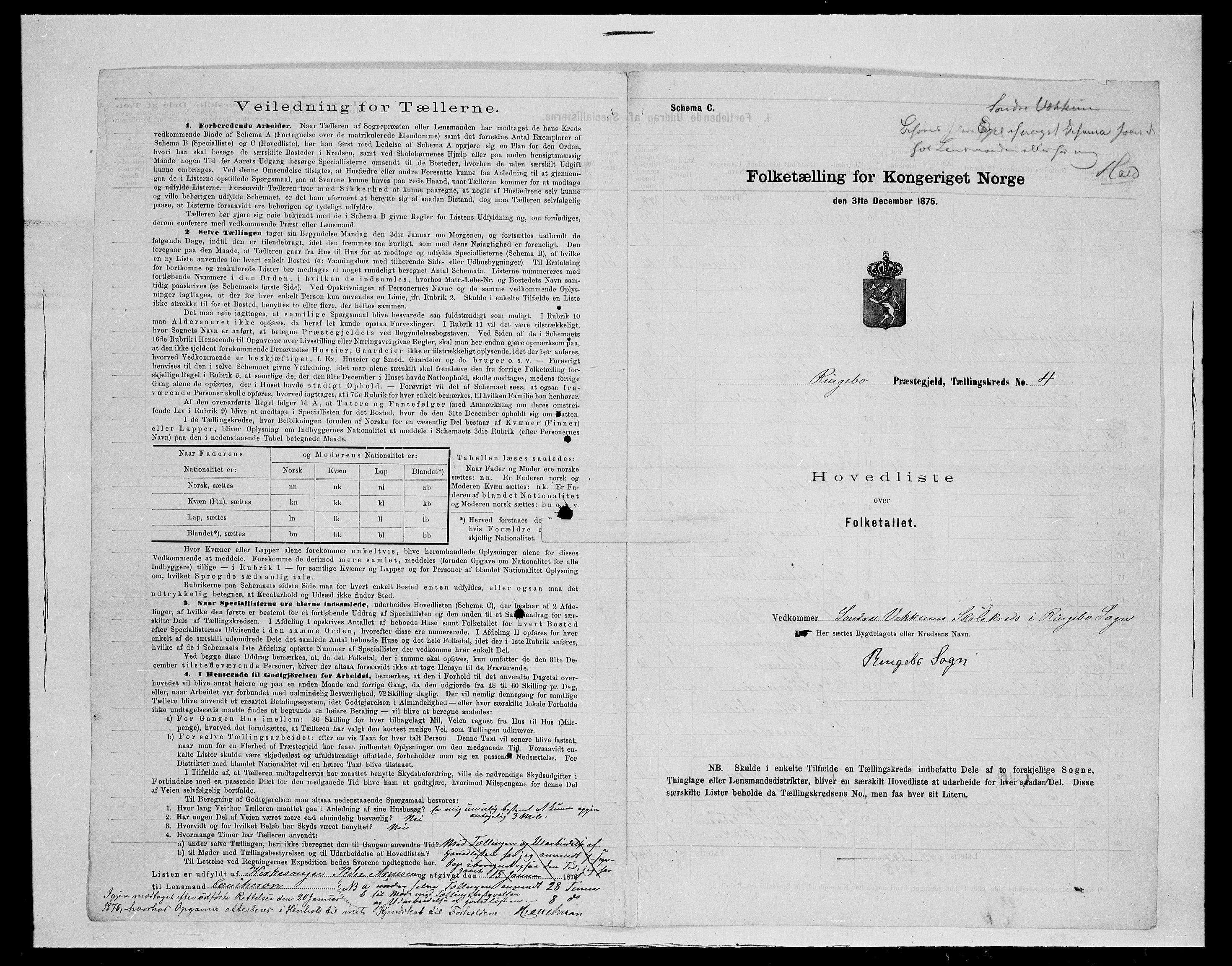 SAH, 1875 census for 0520P Ringebu, 1875, p. 26