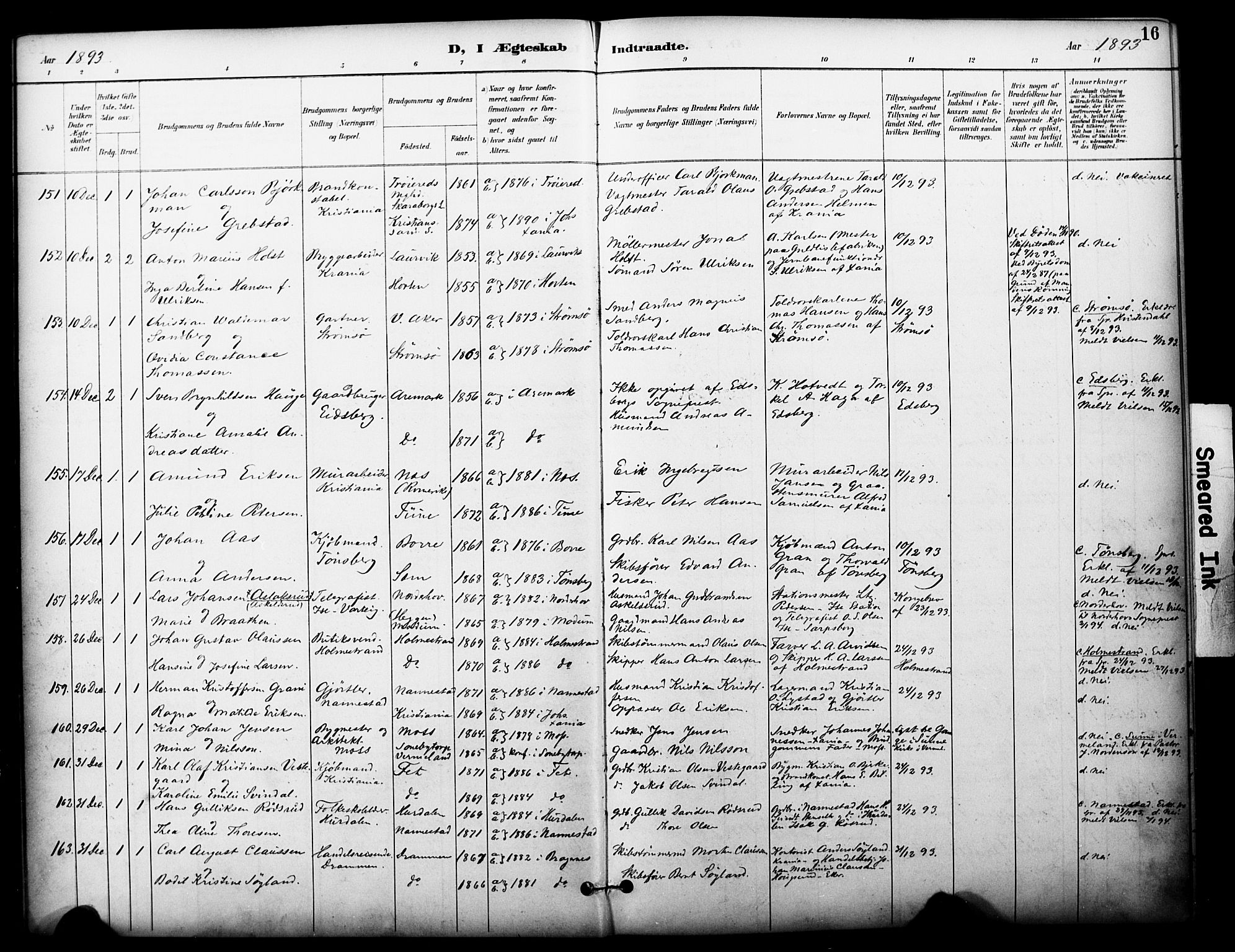 Johannes prestekontor Kirkebøker, AV/SAO-A-10852/F/Fa/L0006: Parish register (official) no. 6, 1893-1906, p. 16