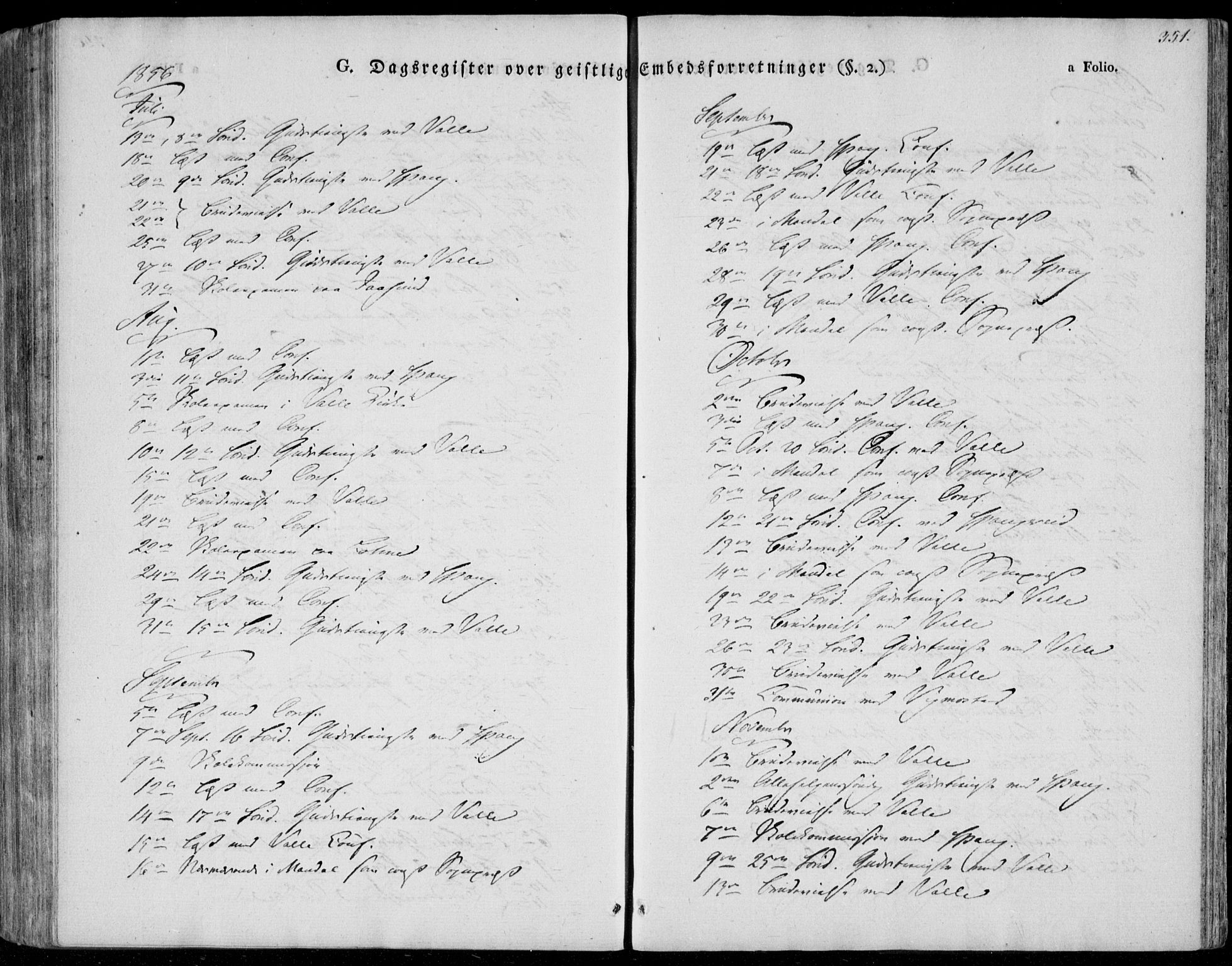 Sør-Audnedal sokneprestkontor, AV/SAK-1111-0039/F/Fa/Fab/L0006: Parish register (official) no. A 6, 1829-1855, p. 351