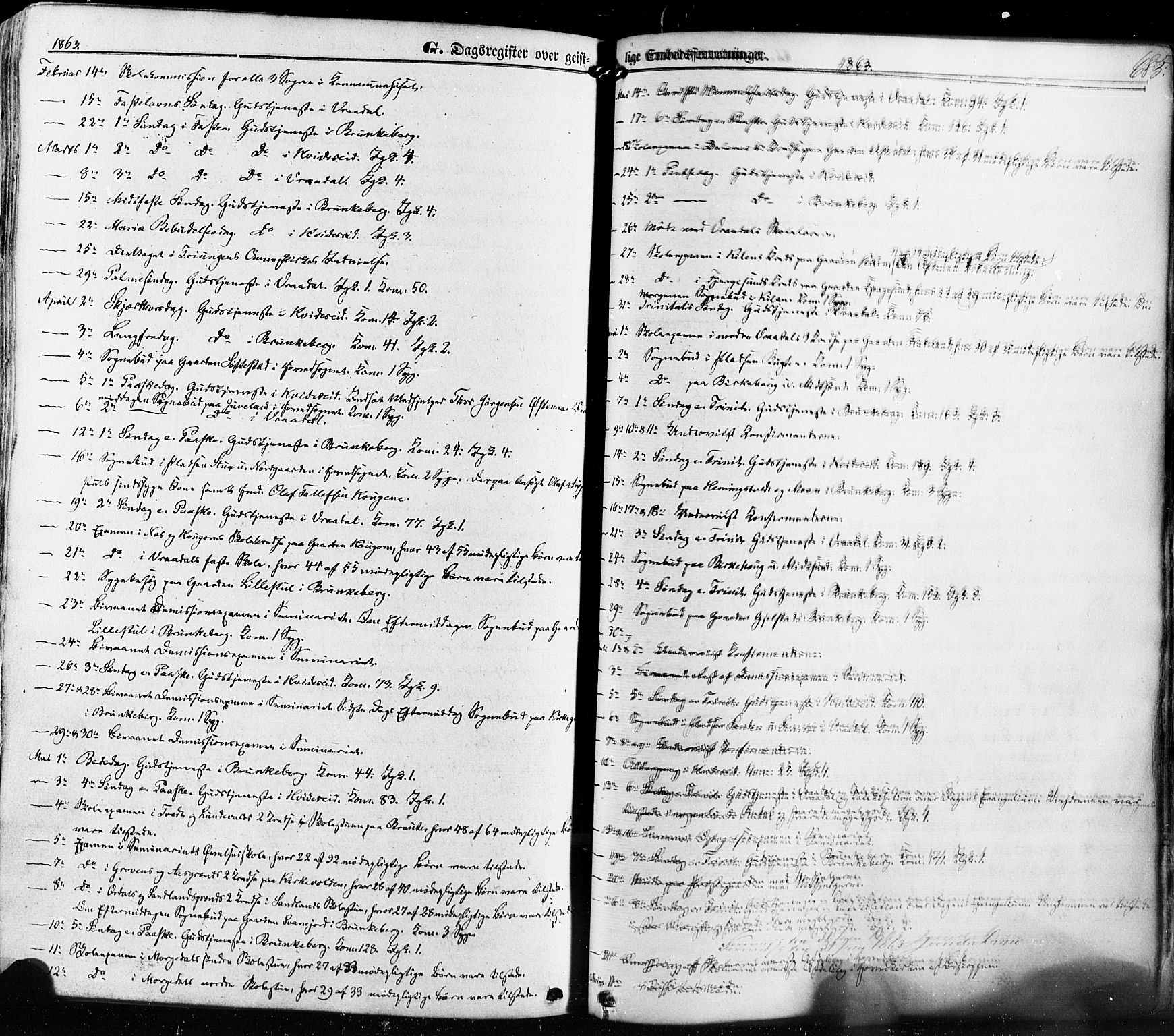 Kviteseid kirkebøker, SAKO/A-276/F/Fa/L0007: Parish register (official) no. I 7, 1859-1881, p. 685