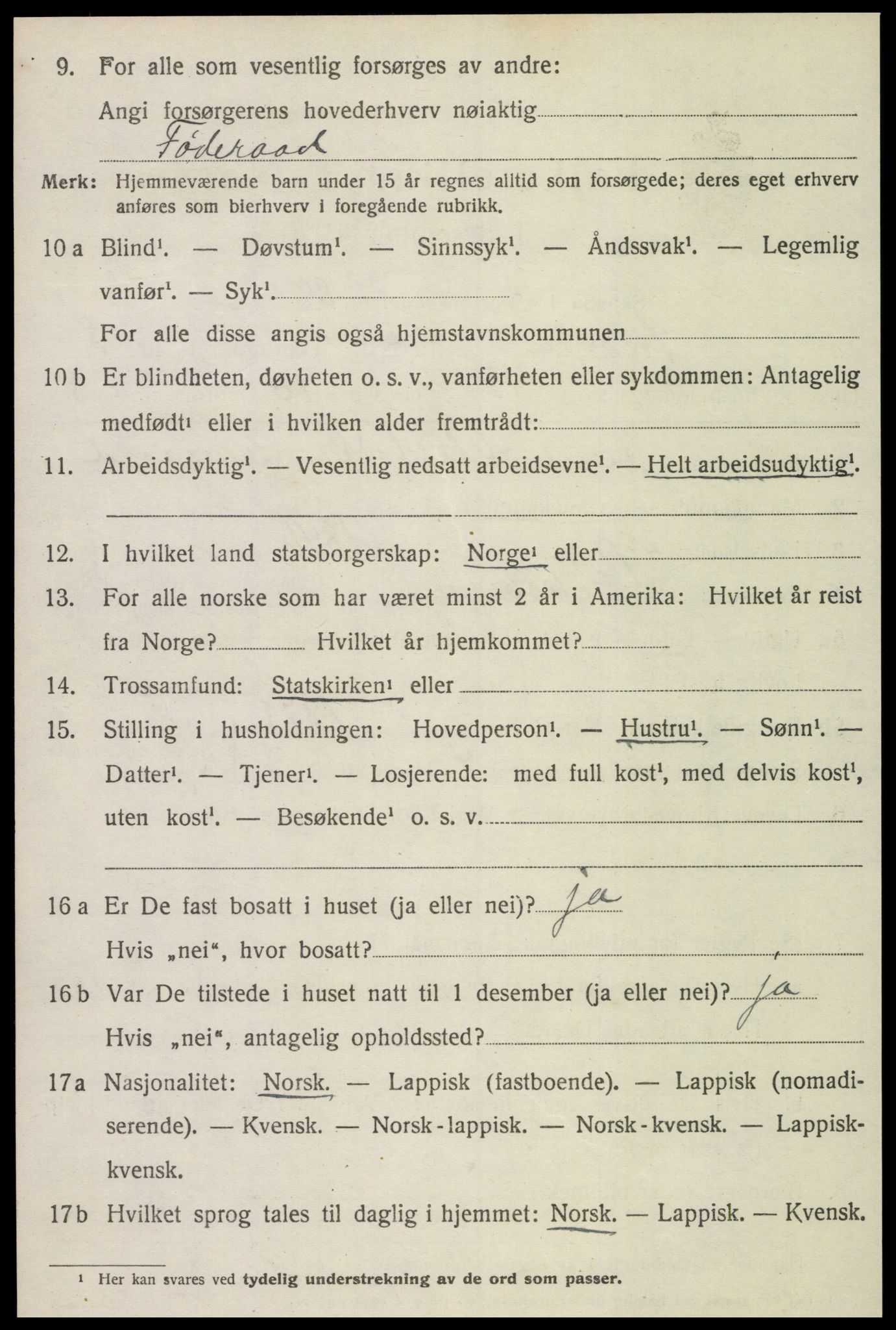 SAT, 1920 census for Skogn, 1920, p. 4770