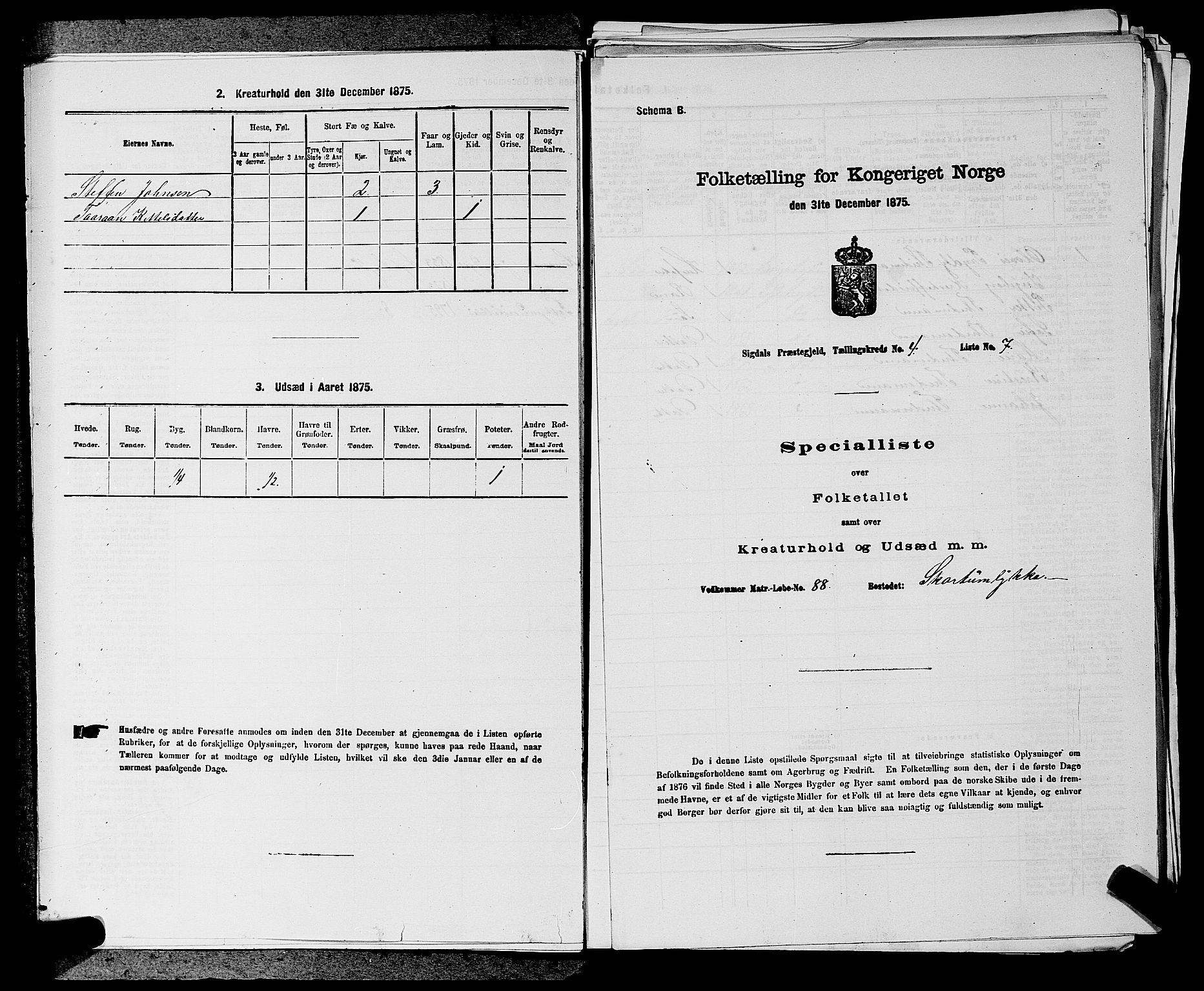 SAKO, 1875 census for 0621P Sigdal, 1875, p. 578