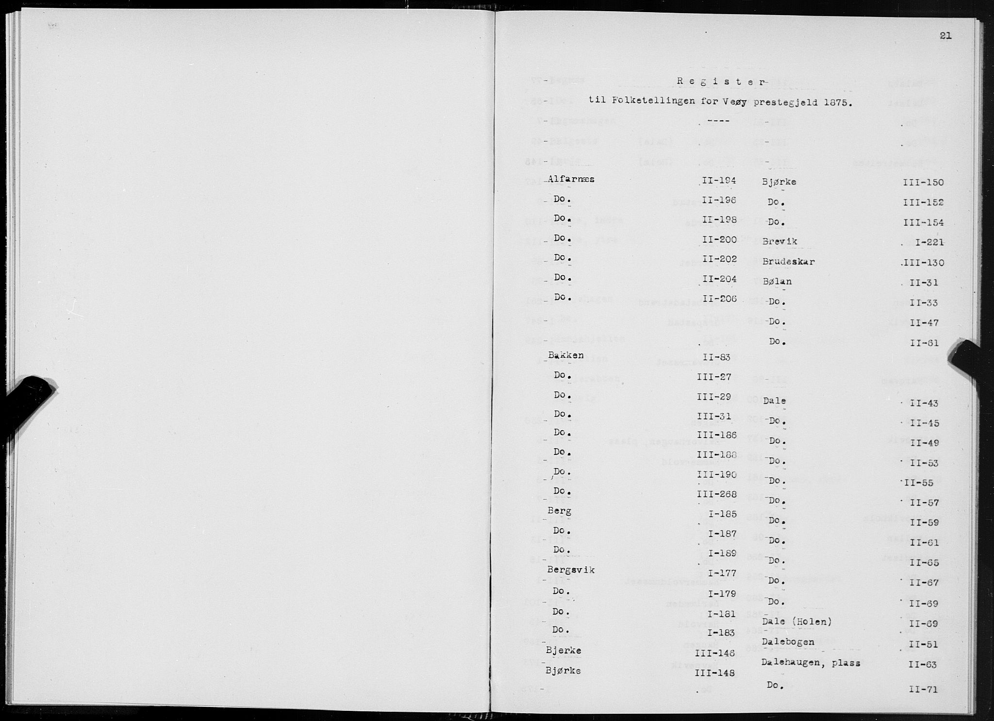 SAT, 1875 census for 1541P Veøy, 1875, p. 21