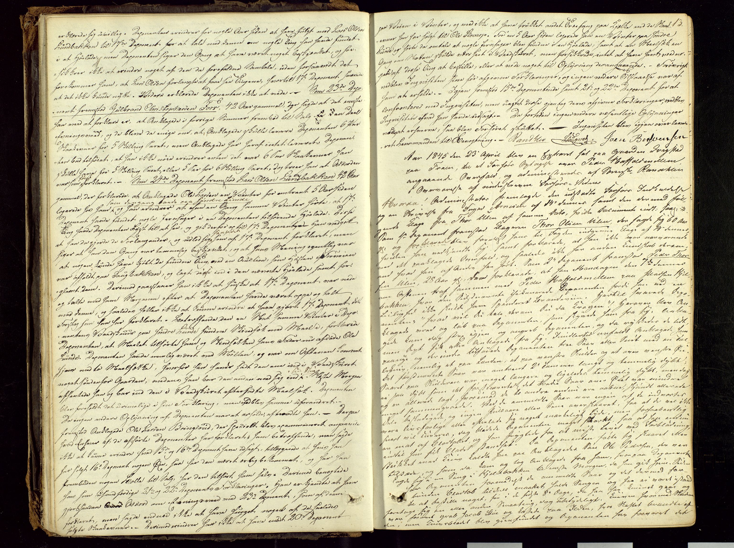 Mellom-Gudbrandsdal sorenskriveri, AV/SAH-TING-038/G/Gc/Gca/L0003: Ekstrarettsprotokoll, 1844-1849, p. 13