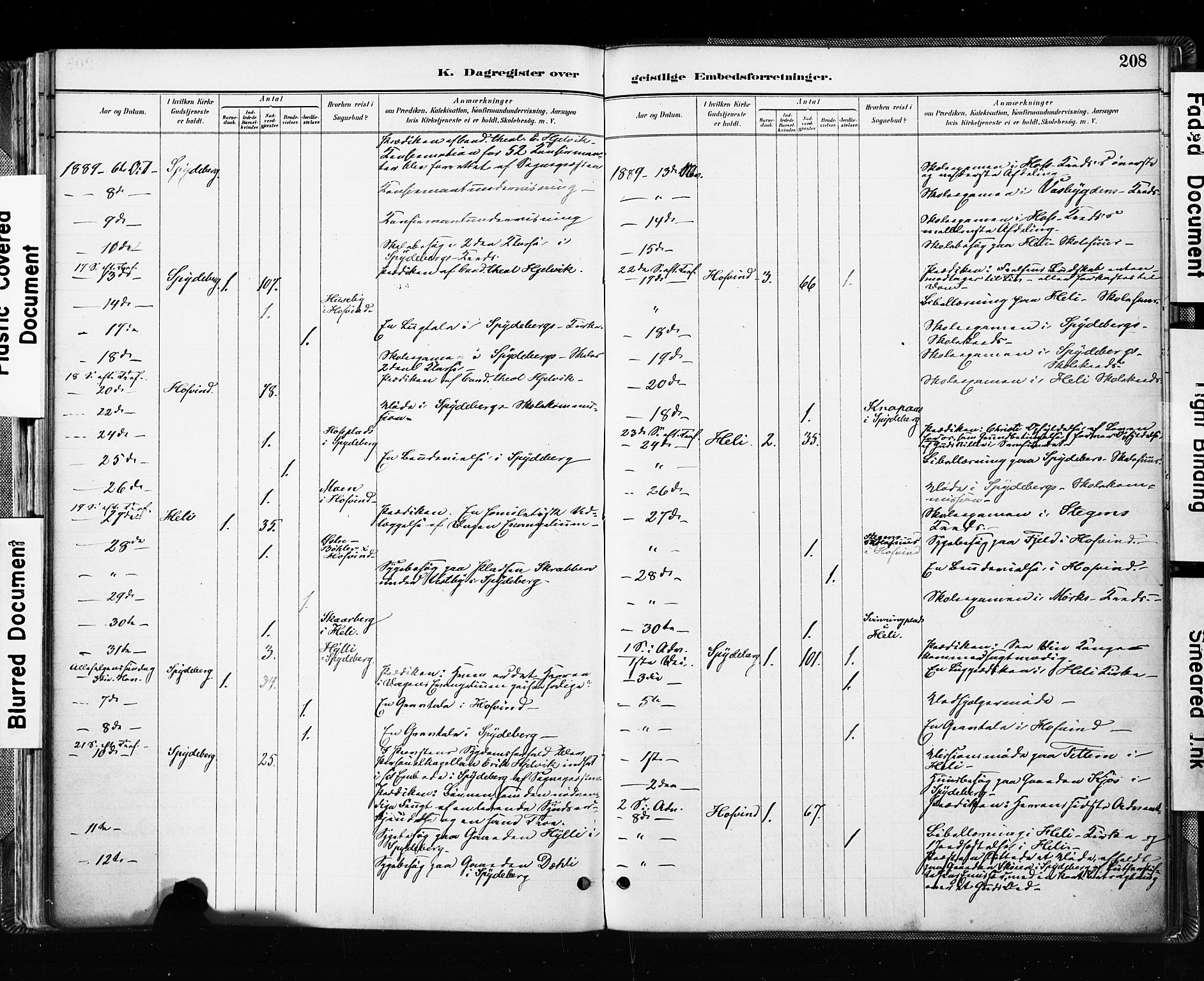 Spydeberg prestekontor Kirkebøker, AV/SAO-A-10924/F/Fa/L0008: Parish register (official) no. I 8, 1886-1900, p. 208