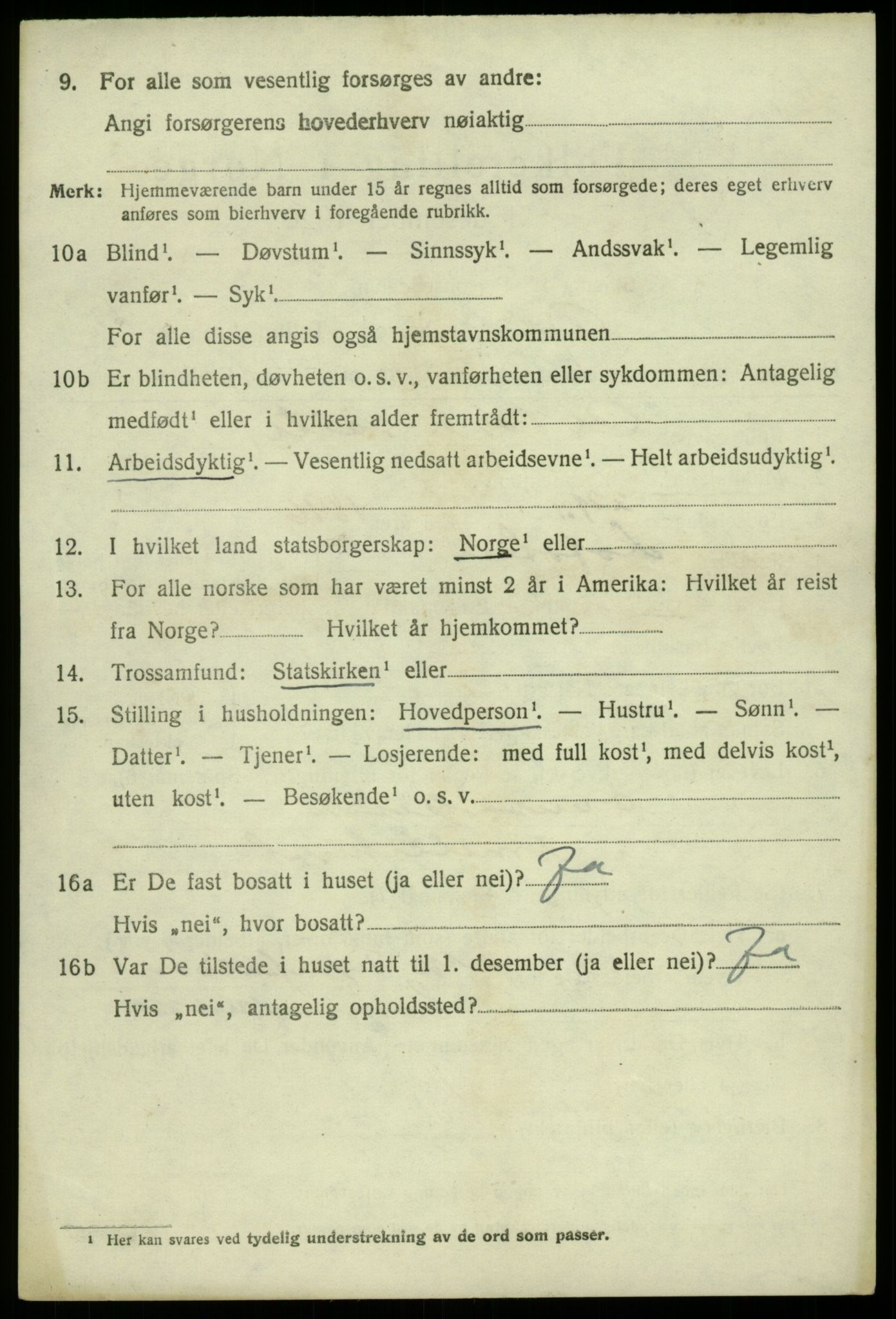 SAB, 1920 census for Odda, 1920, p. 12446