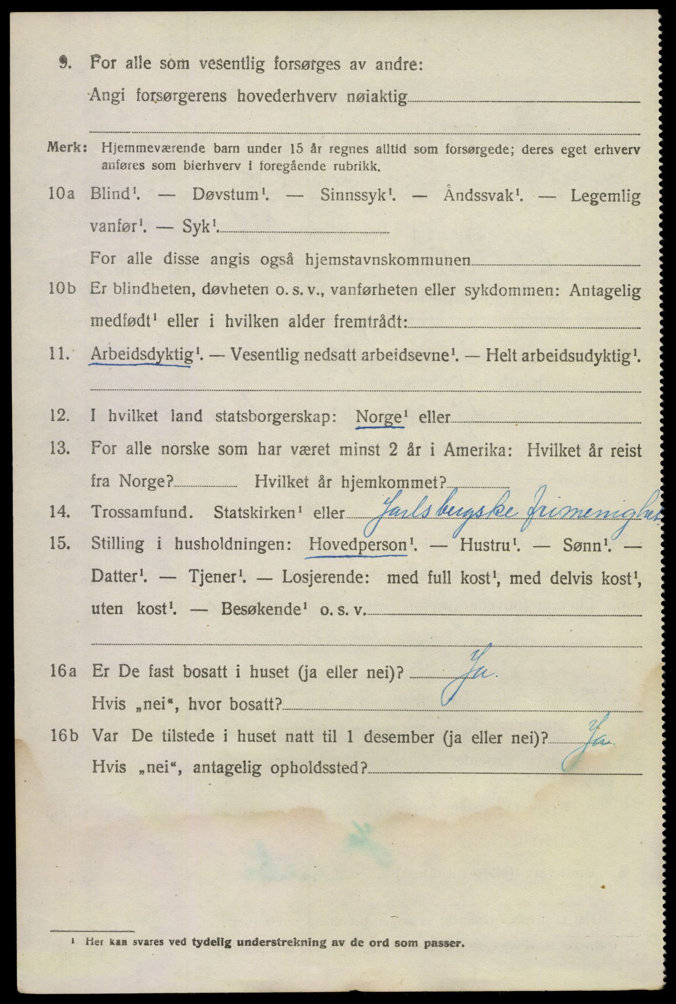 SAKO, 1920 census for Våle, 1920, p. 2295