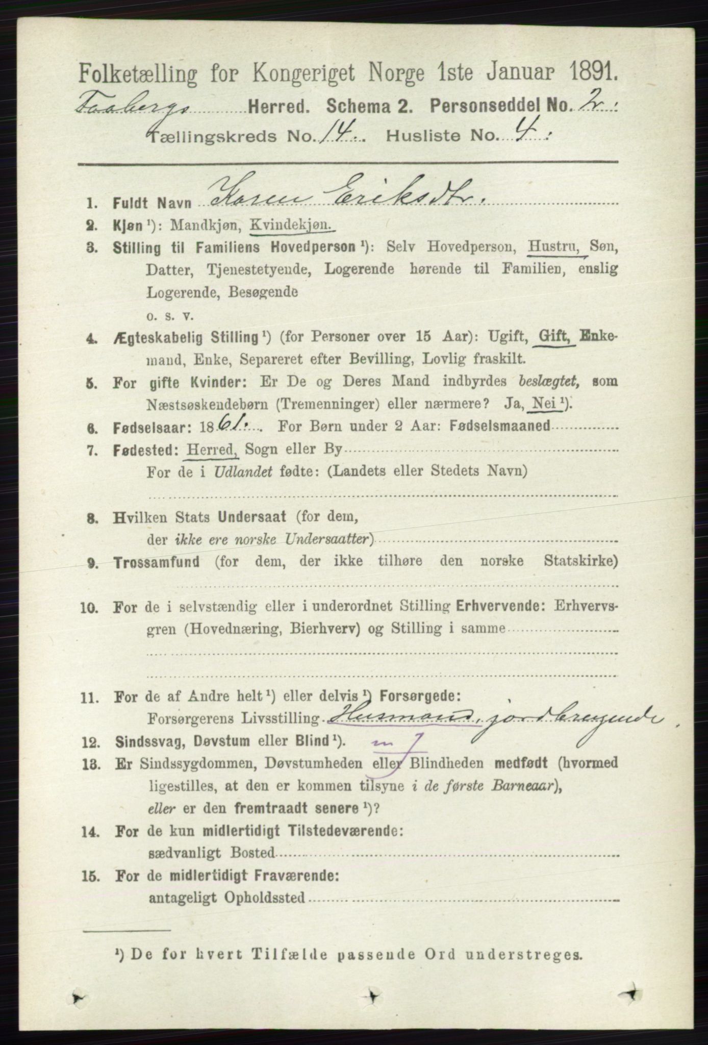 RA, 1891 census for 0524 Fåberg, 1891, p. 5668