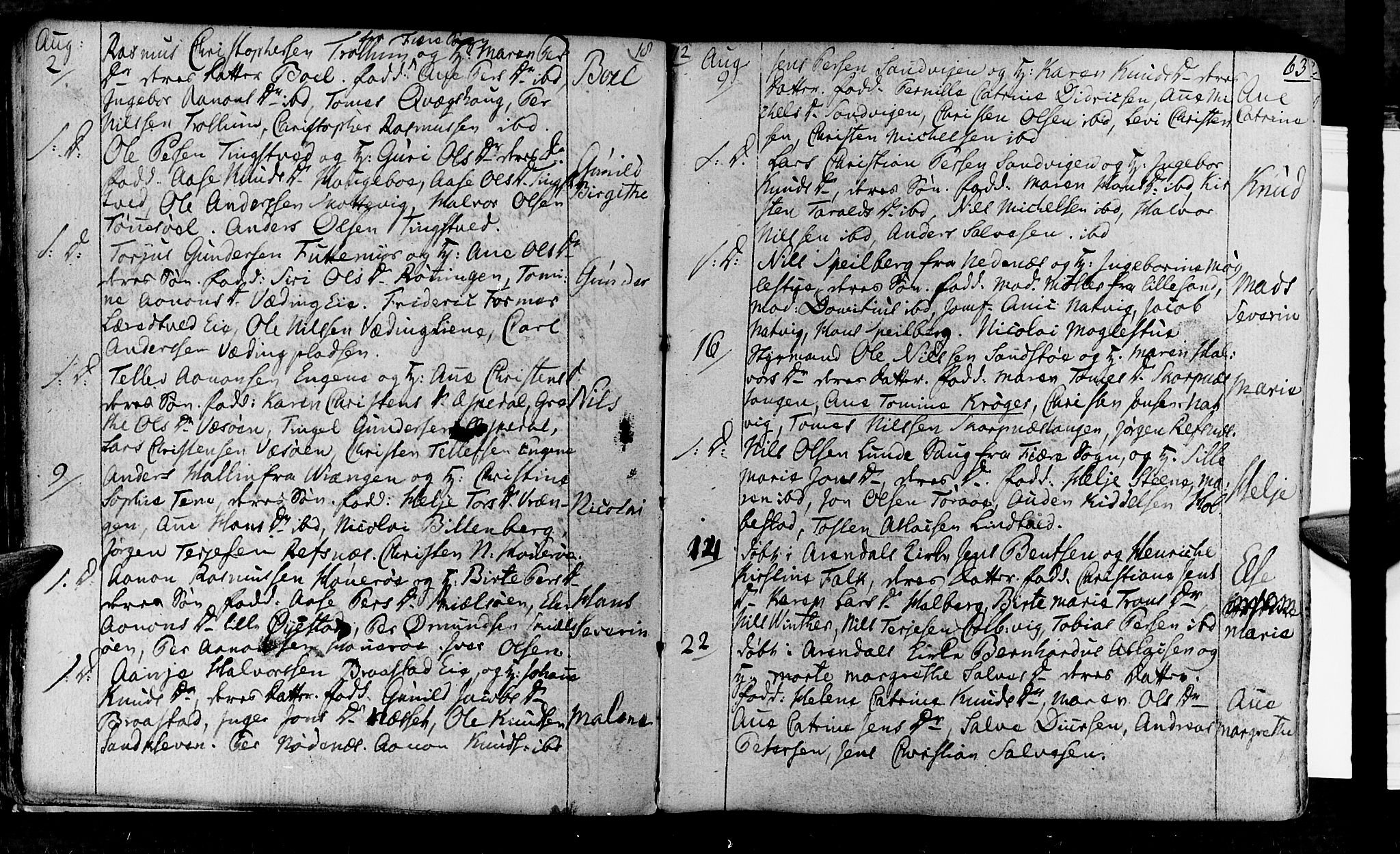 Øyestad sokneprestkontor, AV/SAK-1111-0049/F/Fa/L0011: Parish register (official) no. A 11, 1805-1824, p. 63