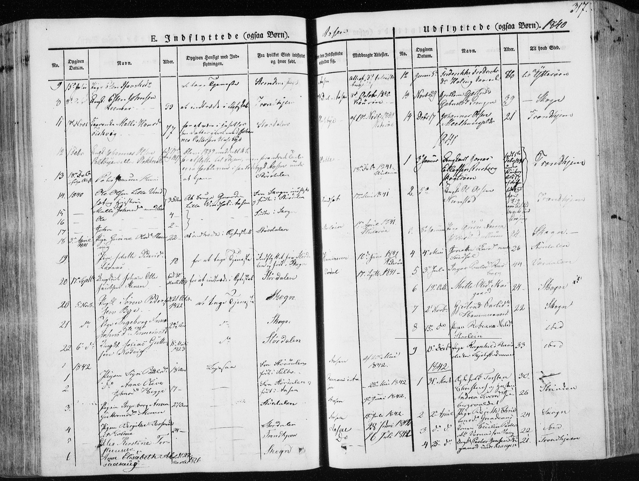 Ministerialprotokoller, klokkerbøker og fødselsregistre - Nord-Trøndelag, SAT/A-1458/713/L0115: Parish register (official) no. 713A06, 1838-1851, p. 317
