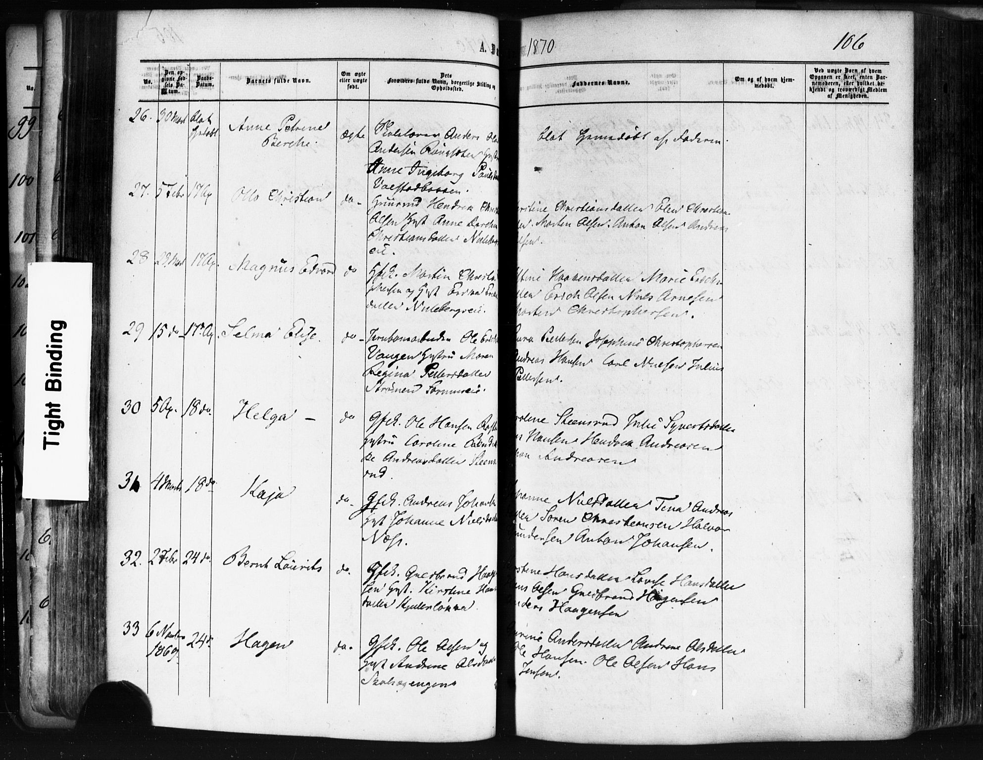 Skedsmo prestekontor Kirkebøker, SAO/A-10033a/F/Fa/L0011: Parish register (official) no. I 11, 1866-1876, p. 106