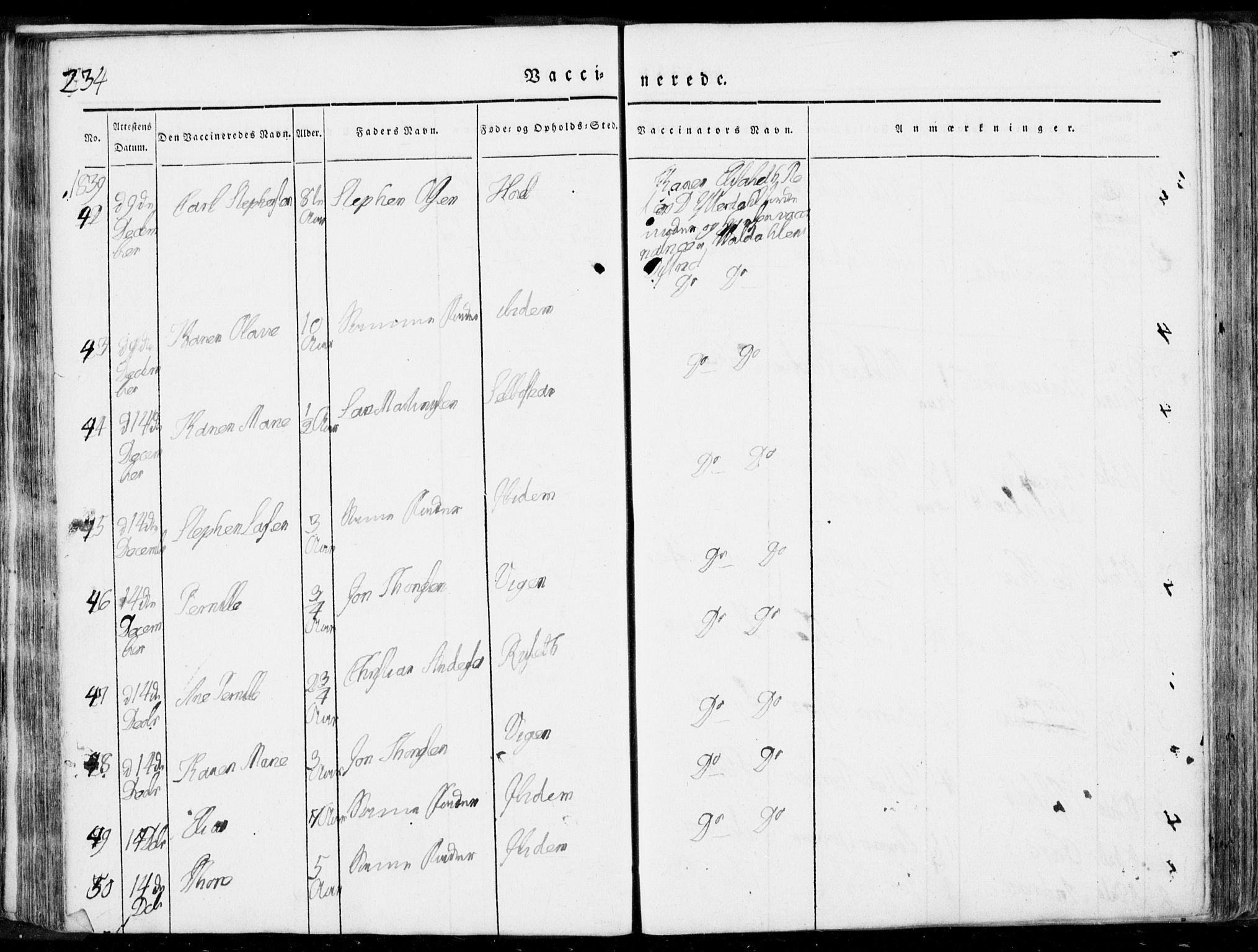 Ministerialprotokoller, klokkerbøker og fødselsregistre - Møre og Romsdal, AV/SAT-A-1454/519/L0248: Parish register (official) no. 519A07, 1829-1860, p. 234