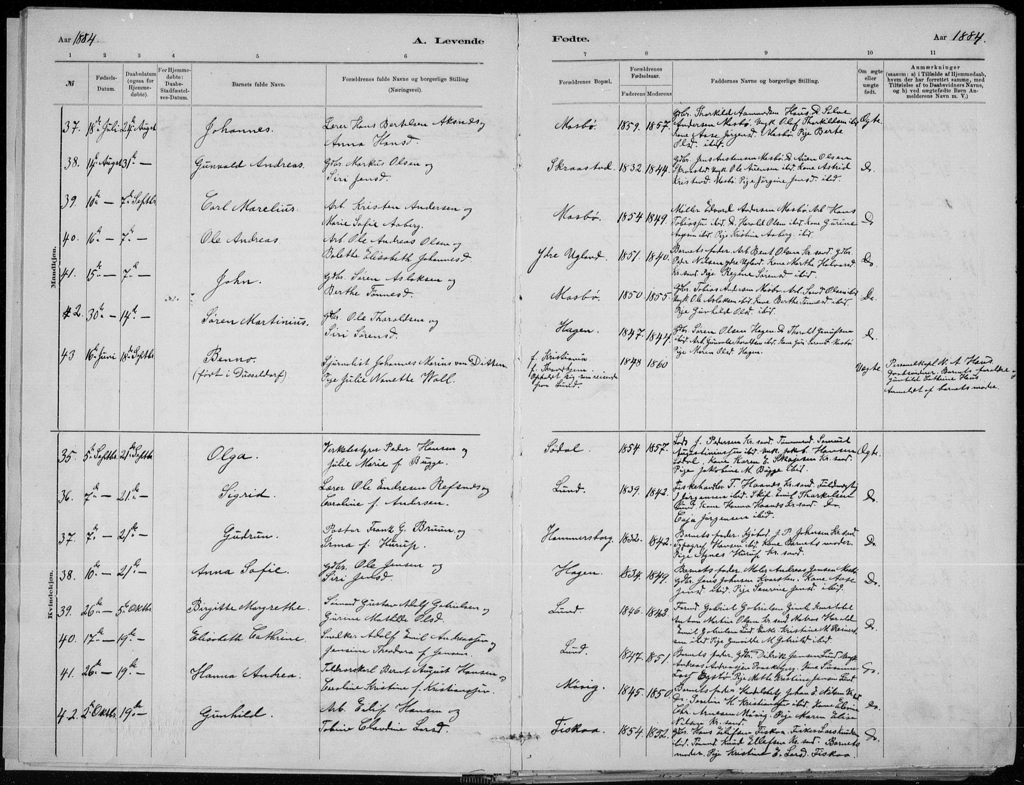 Oddernes sokneprestkontor, AV/SAK-1111-0033/F/Fa/Faa/L0009: Parish register (official) no. A 9, 1884-1896, p. 6