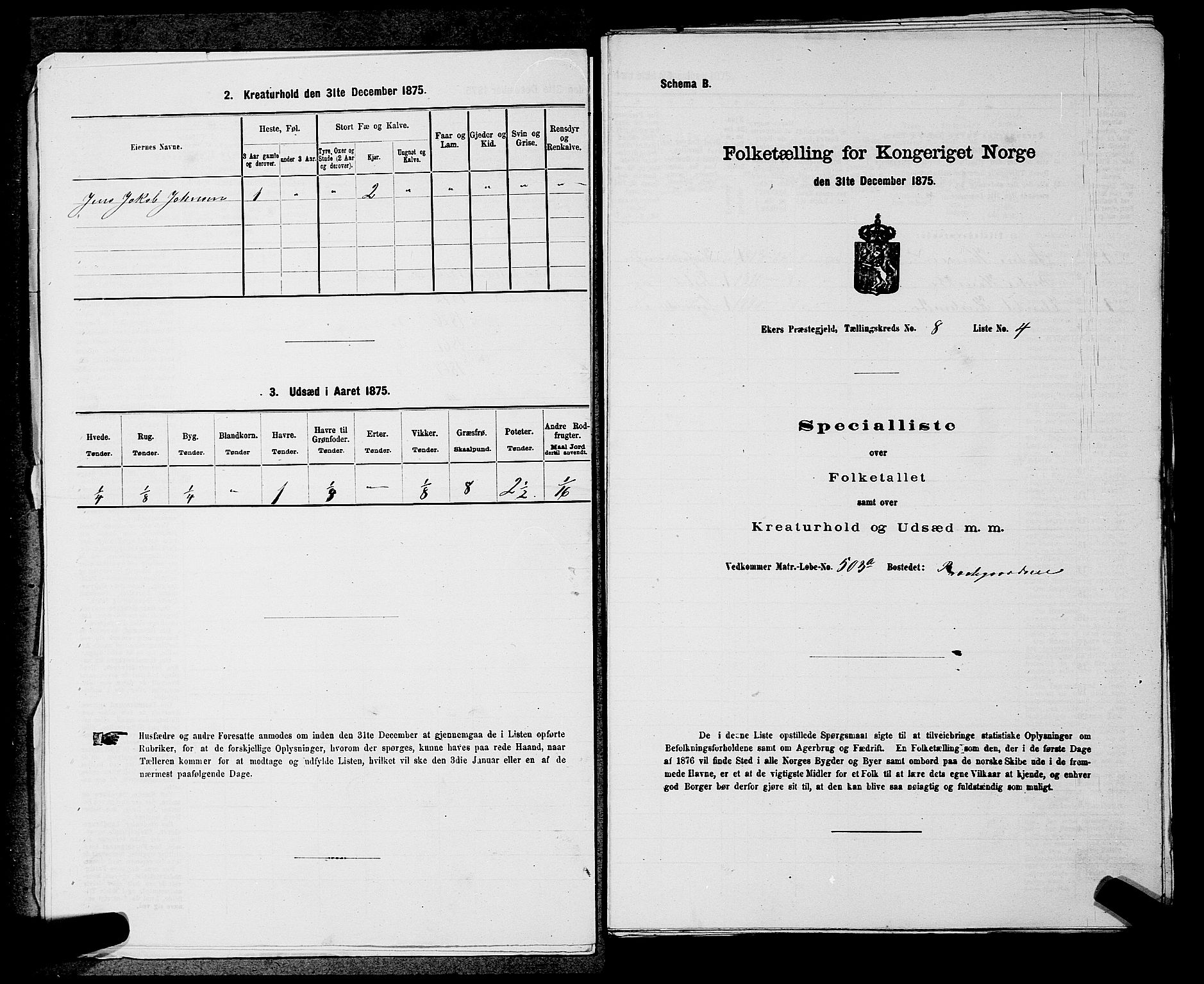 SAKO, 1875 census for 0624P Eiker, 1875, p. 1440