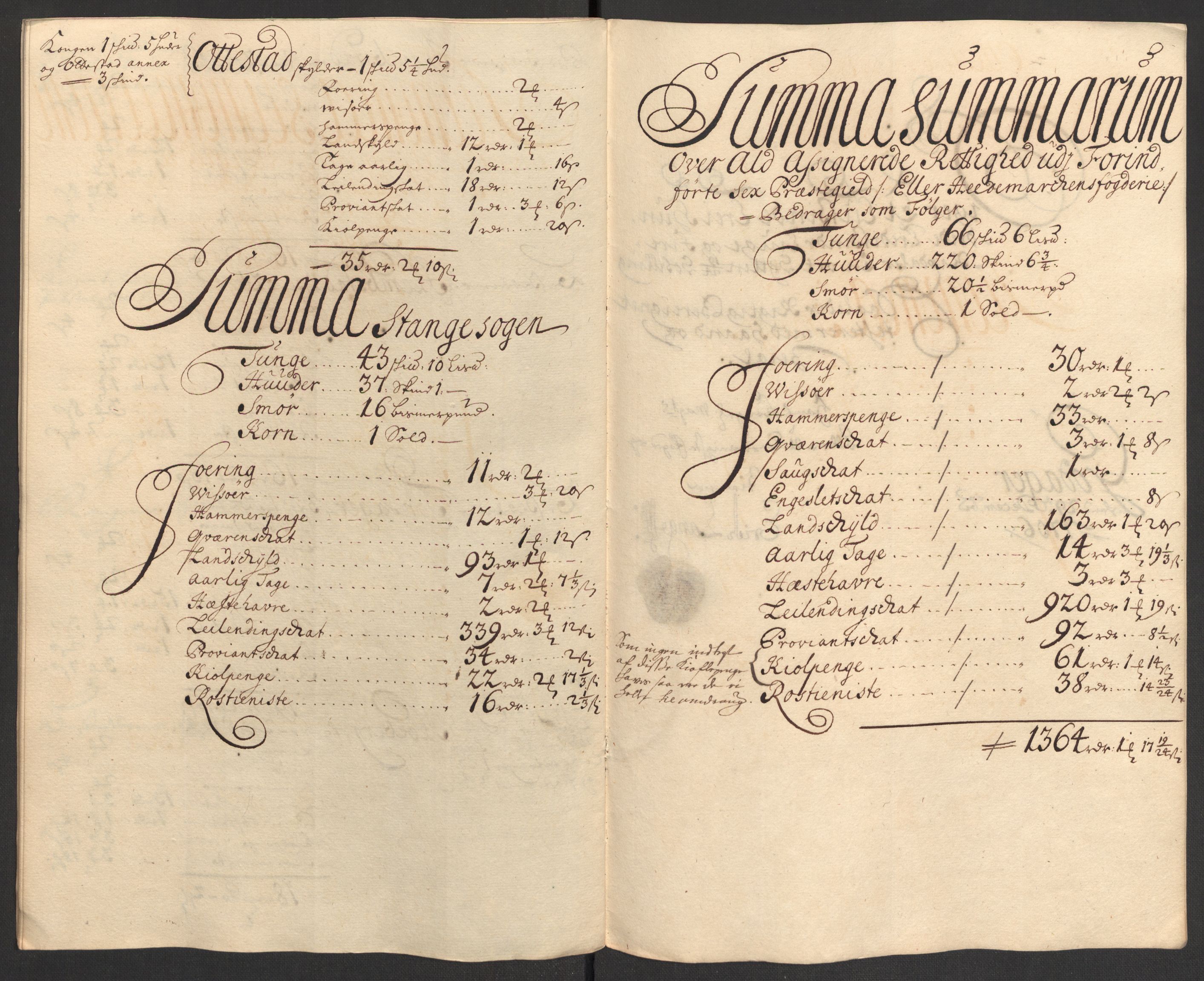 Rentekammeret inntil 1814, Reviderte regnskaper, Fogderegnskap, AV/RA-EA-4092/R16/L1043: Fogderegnskap Hedmark, 1706-1707, p. 221