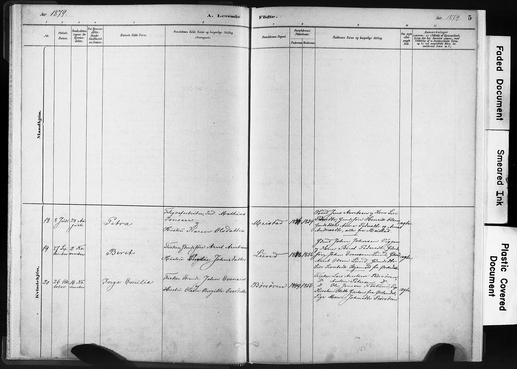 Ministerialprotokoller, klokkerbøker og fødselsregistre - Sør-Trøndelag, SAT/A-1456/665/L0773: Parish register (official) no. 665A08, 1879-1905, p. 5