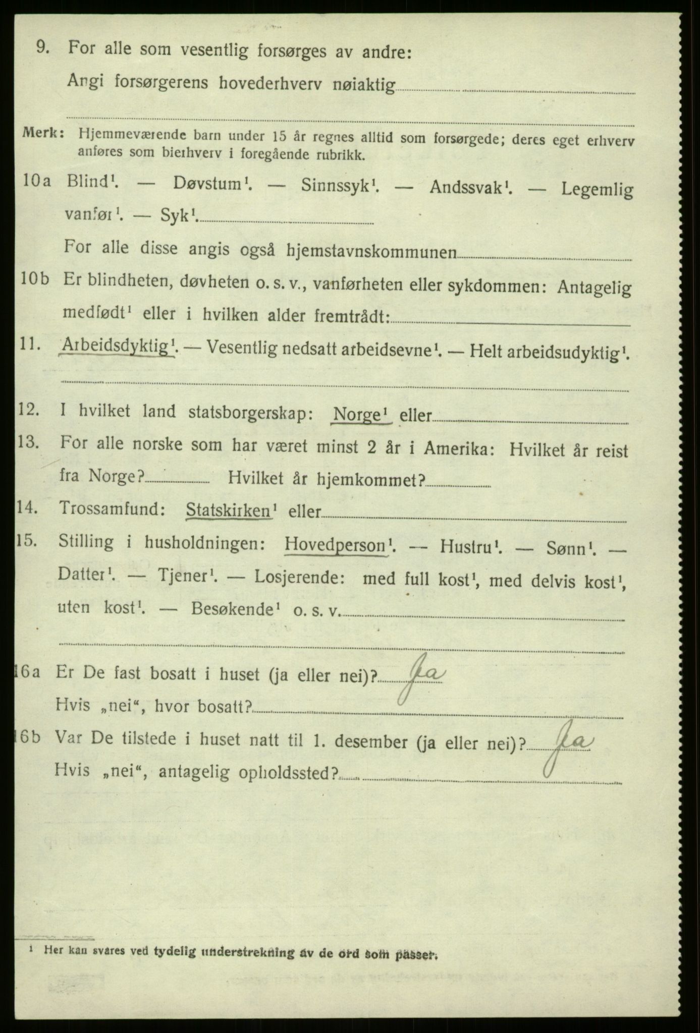 SAB, 1920 census for Naustdal, 1920, p. 1266