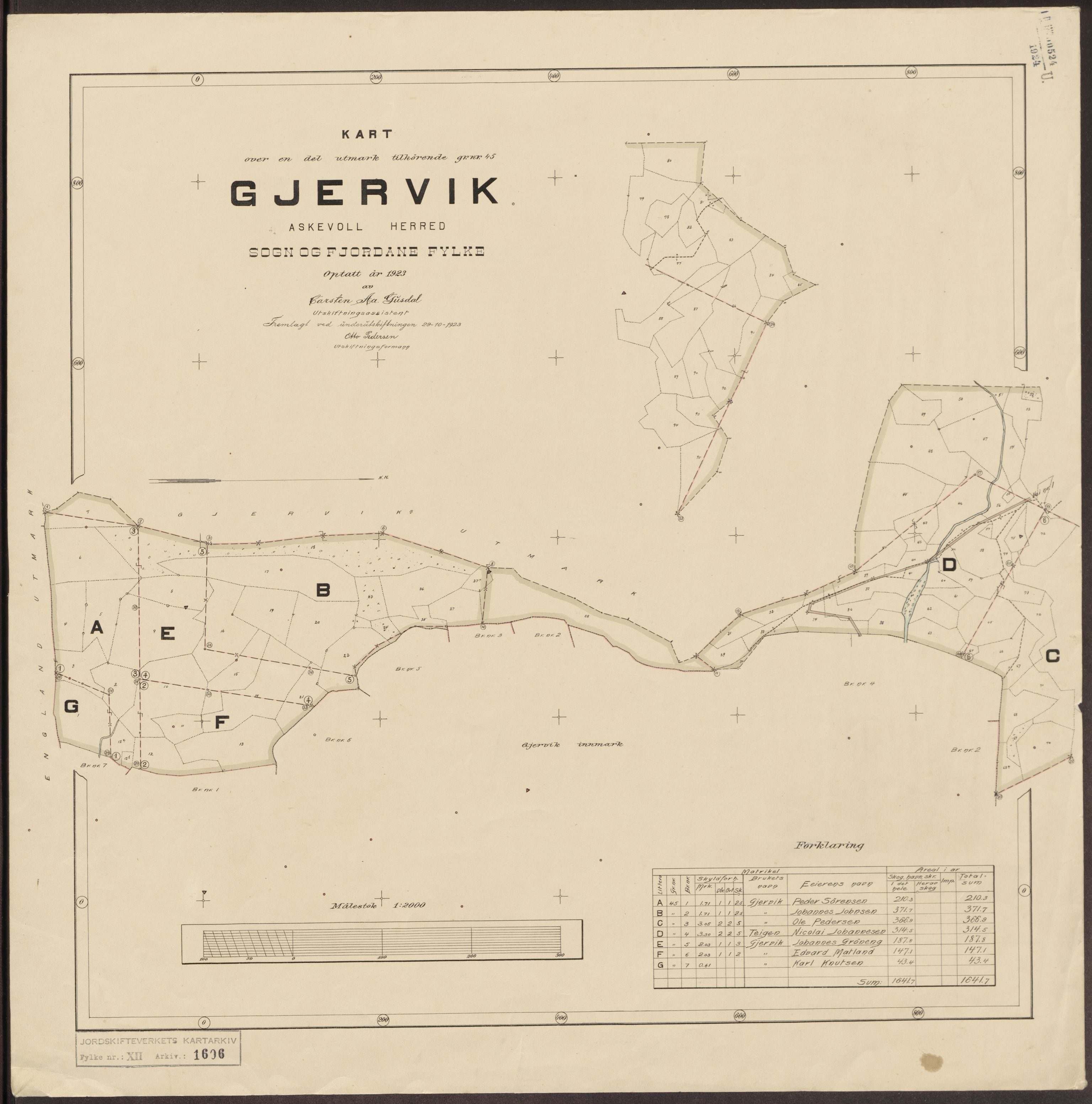 Jordskifteverkets kartarkiv, RA/S-3929/T, 1859-1988, p. 1832