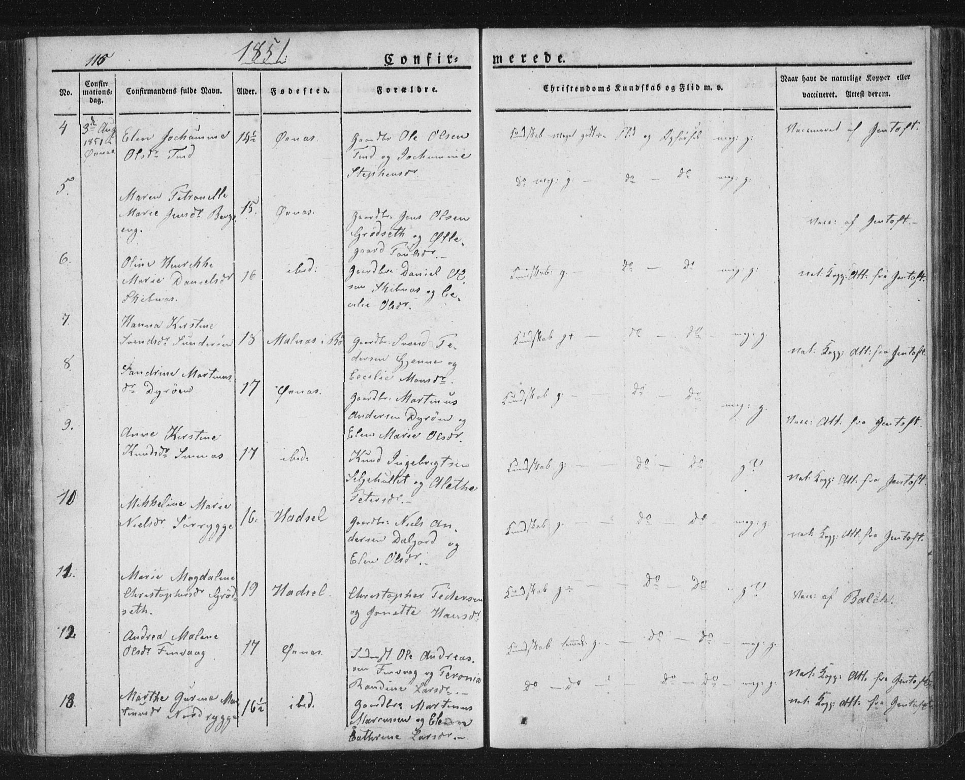 Ministerialprotokoller, klokkerbøker og fødselsregistre - Nordland, AV/SAT-A-1459/893/L1332: Parish register (official) no. 893A05, 1841-1858, p. 115