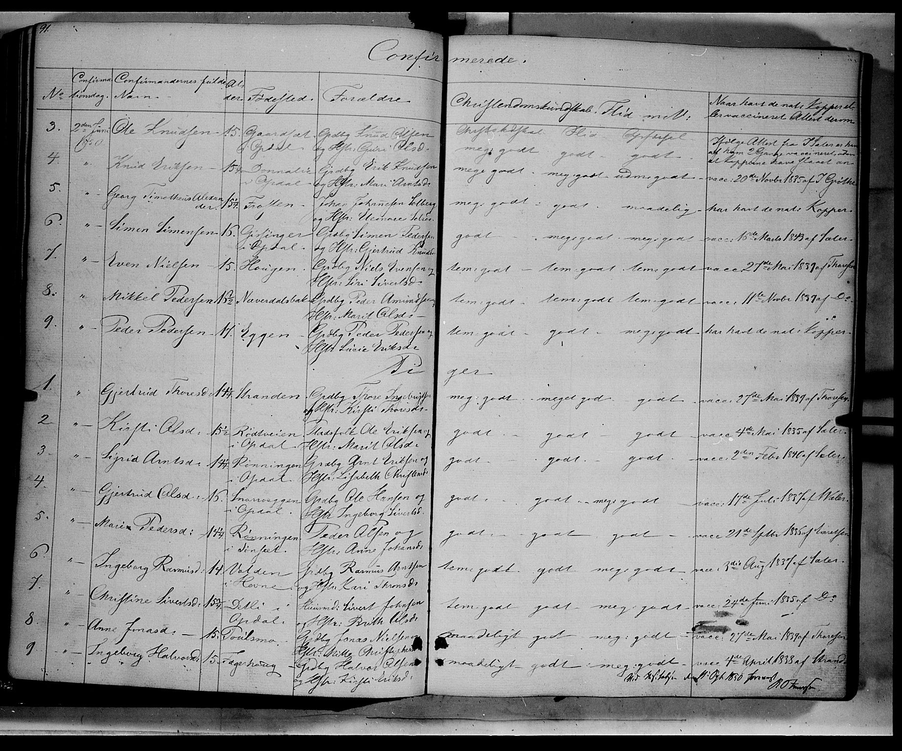 Kvikne prestekontor, AV/SAH-PREST-064/H/Ha/Haa/L0005: Parish register (official) no. 5, 1841-1862, p. 91