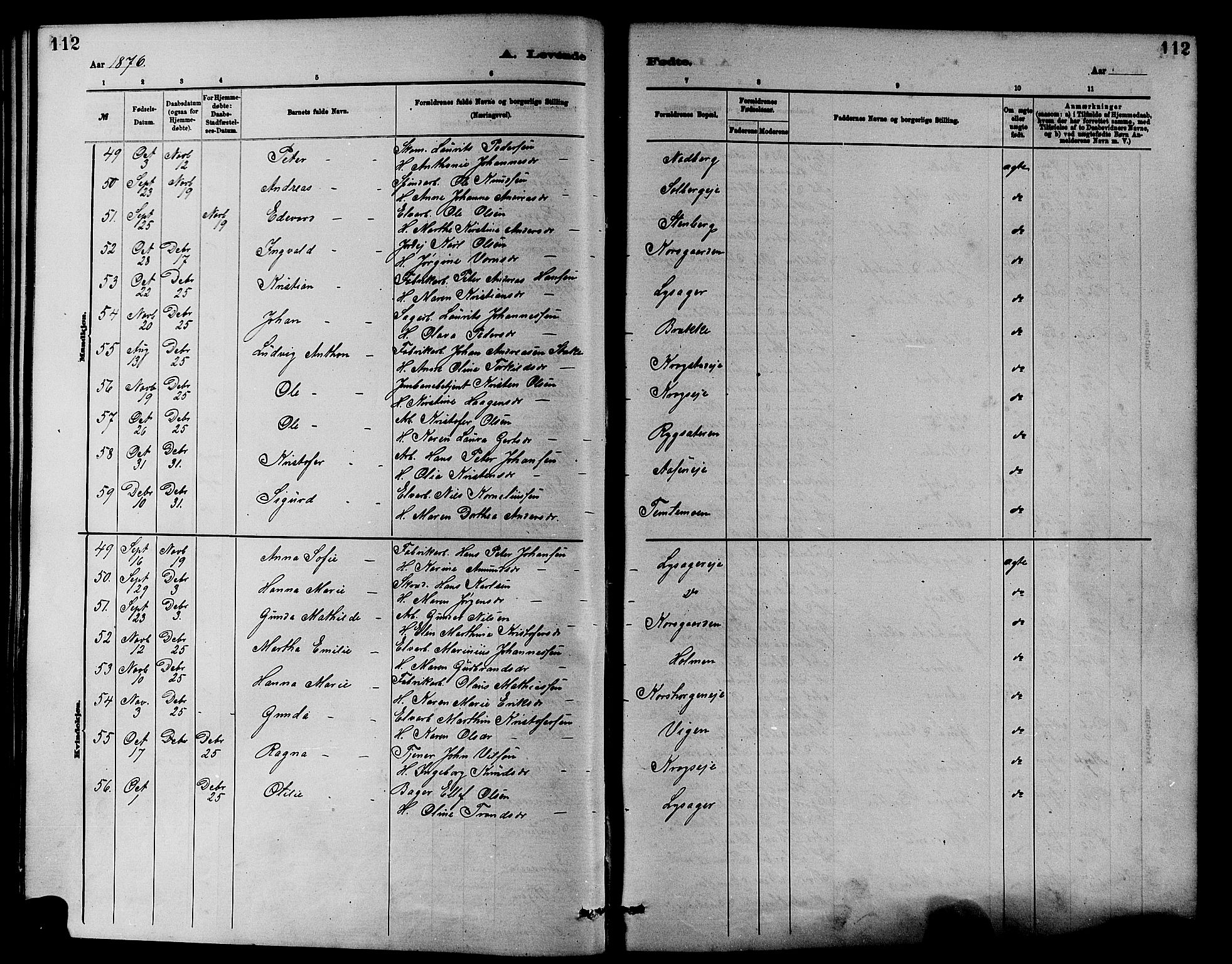 Nedre Eiker kirkebøker, SAKO/A-612/F/Fa/L0001: Parish register (official) no. 1, 1853-1877, p. 112