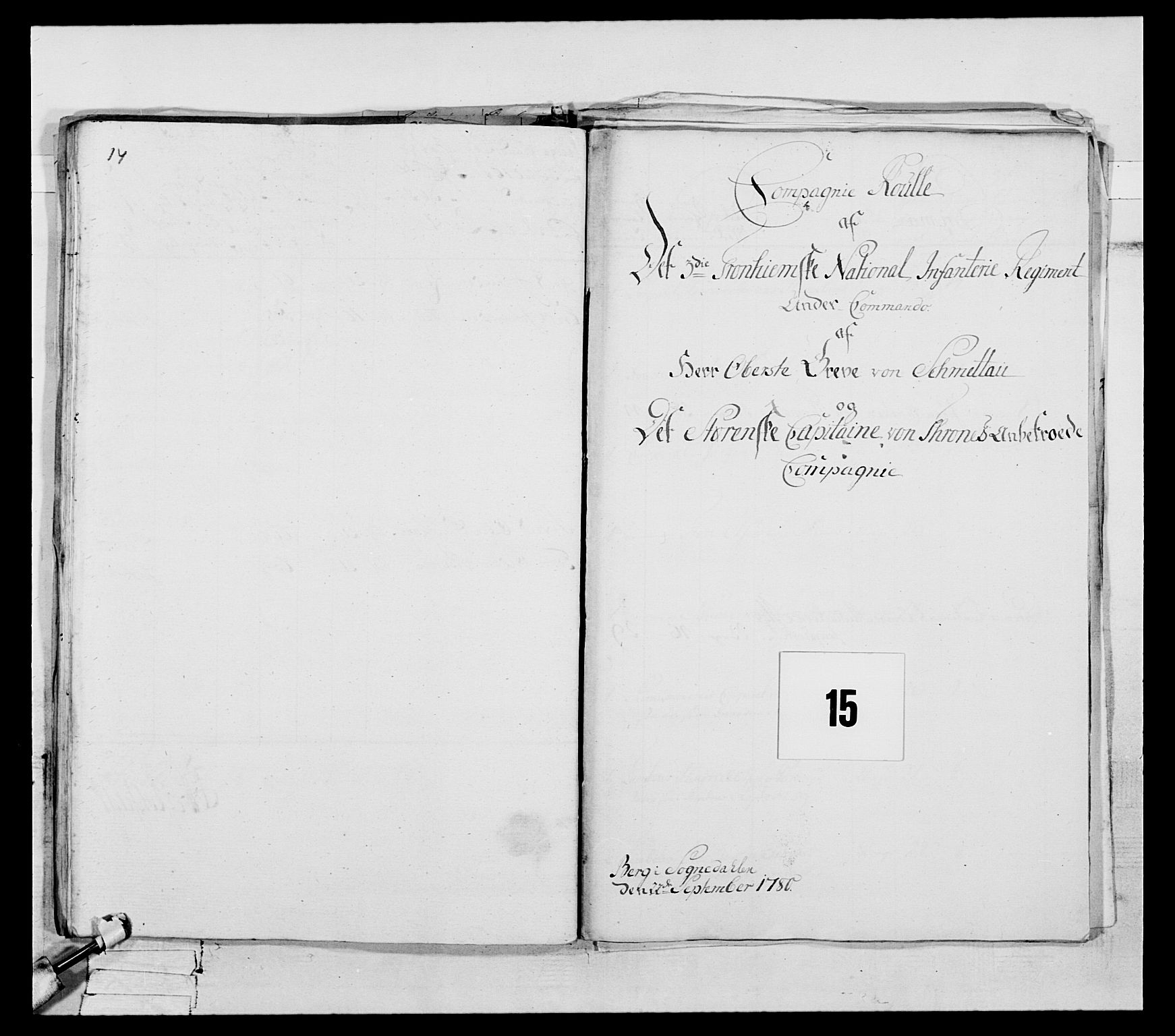 Generalitets- og kommissariatskollegiet, Det kongelige norske kommissariatskollegium, AV/RA-EA-5420/E/Eh/L0088: 3. Trondheimske nasjonale infanteriregiment, 1780-1789, p. 136